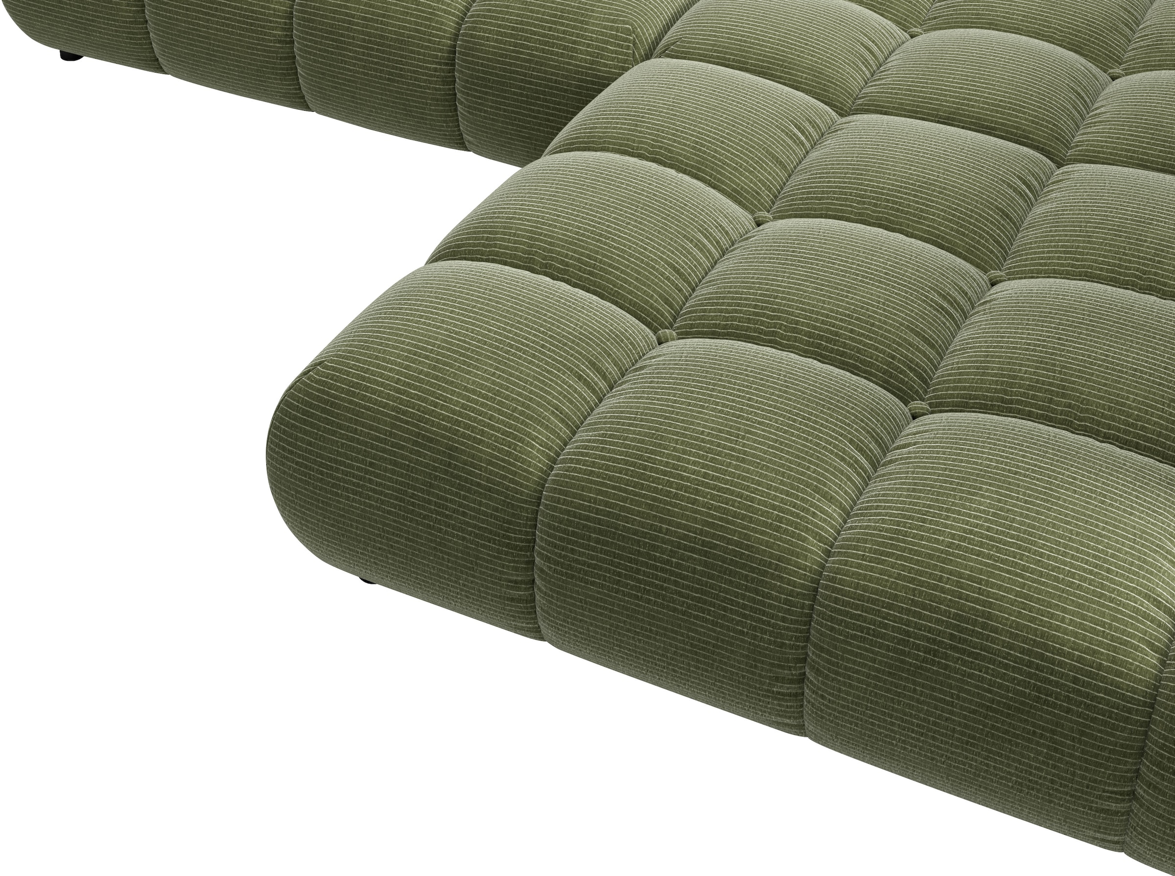 Home affaire Canapé d'angle »Cozy Bubble, mit klappbarer Armlehne, Breite 289 cm« avec matelassage élégant, housse intégrale & rembourrage doux
