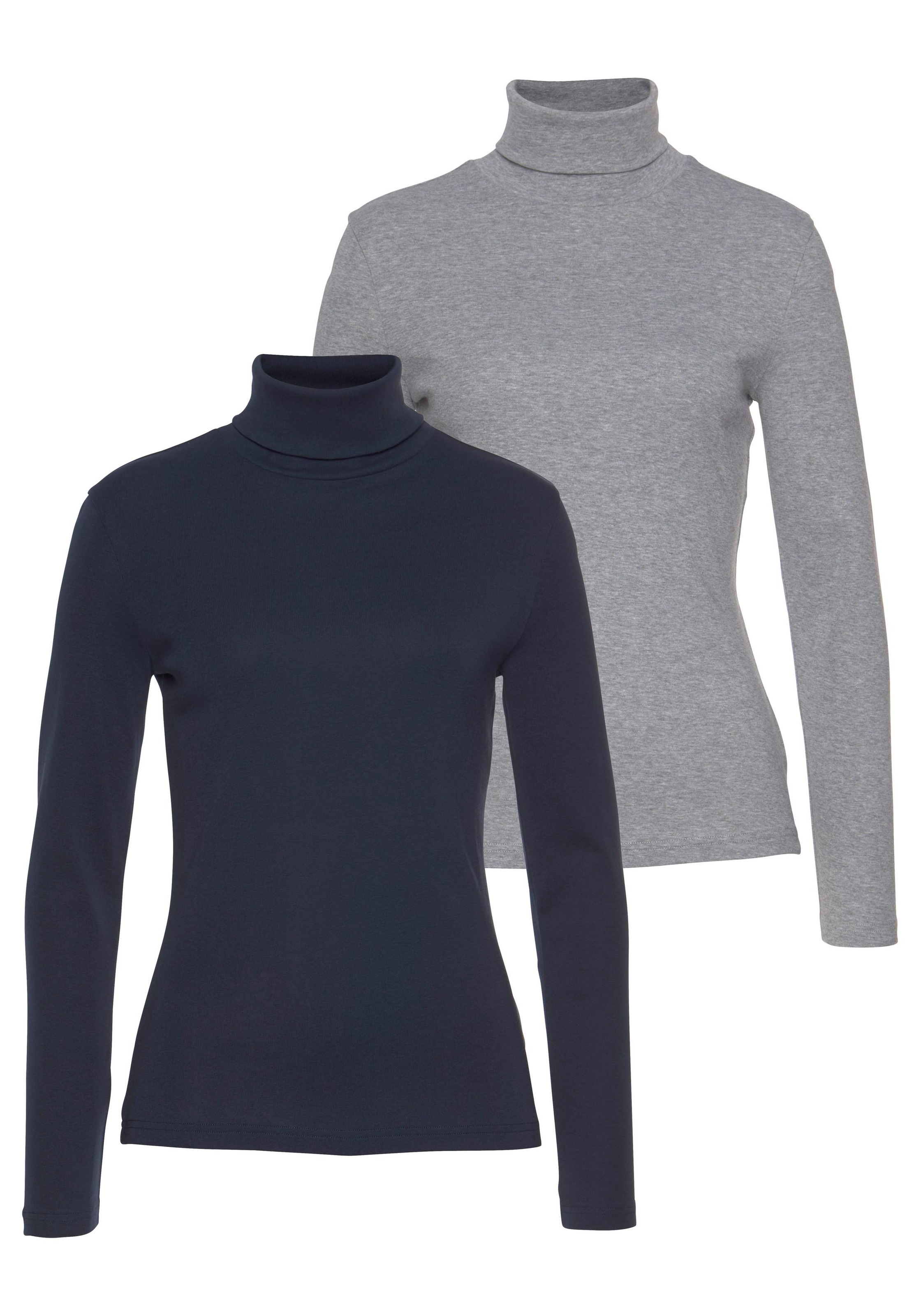 Image of Flashlights Rollkragenshirt, (2er-Pack), aus Reiner Baumwolle bei Ackermann Versand Schweiz