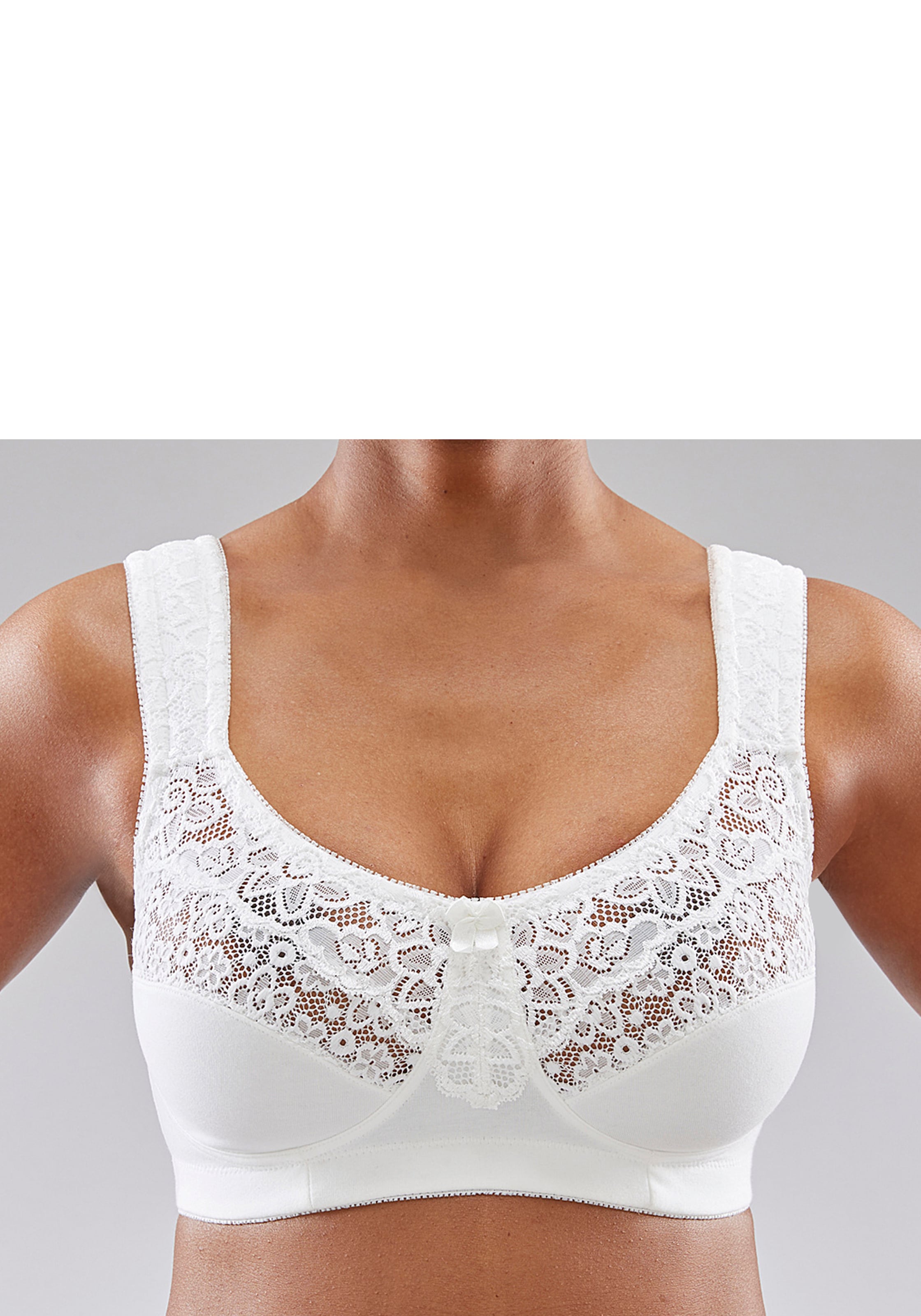 petite fleur Entlastungs-BH, ohne Bügel, mit eleganter Spitze, Basic Dessous