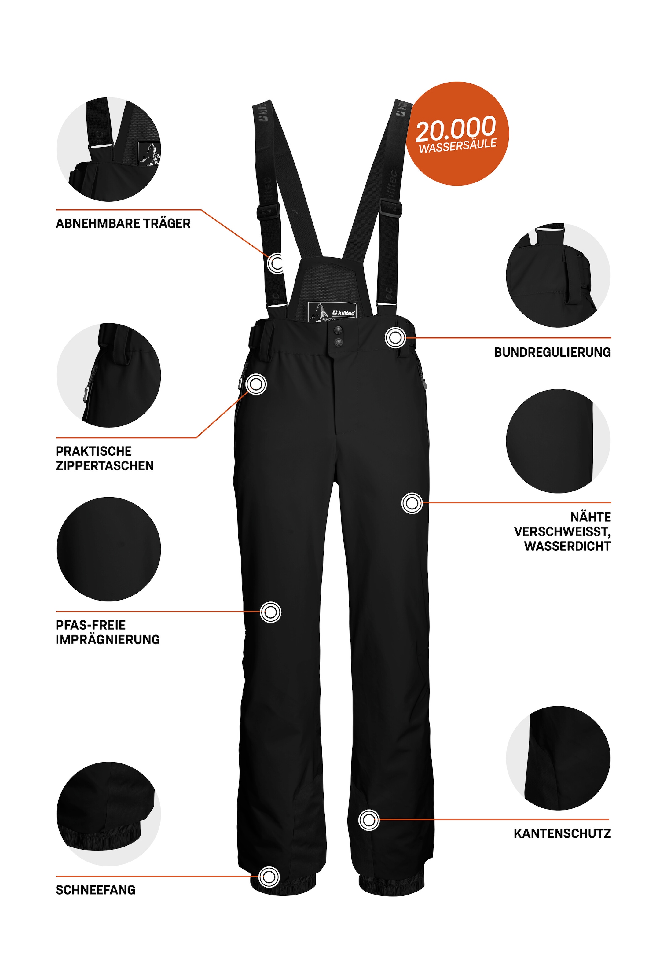 Killtec Pantalon de ski »KSW 82 MN SKI PNTS«  killtec Skihose: 4-Wege-Stretch, verschweisste Nähte, sehr atmungsaktiv