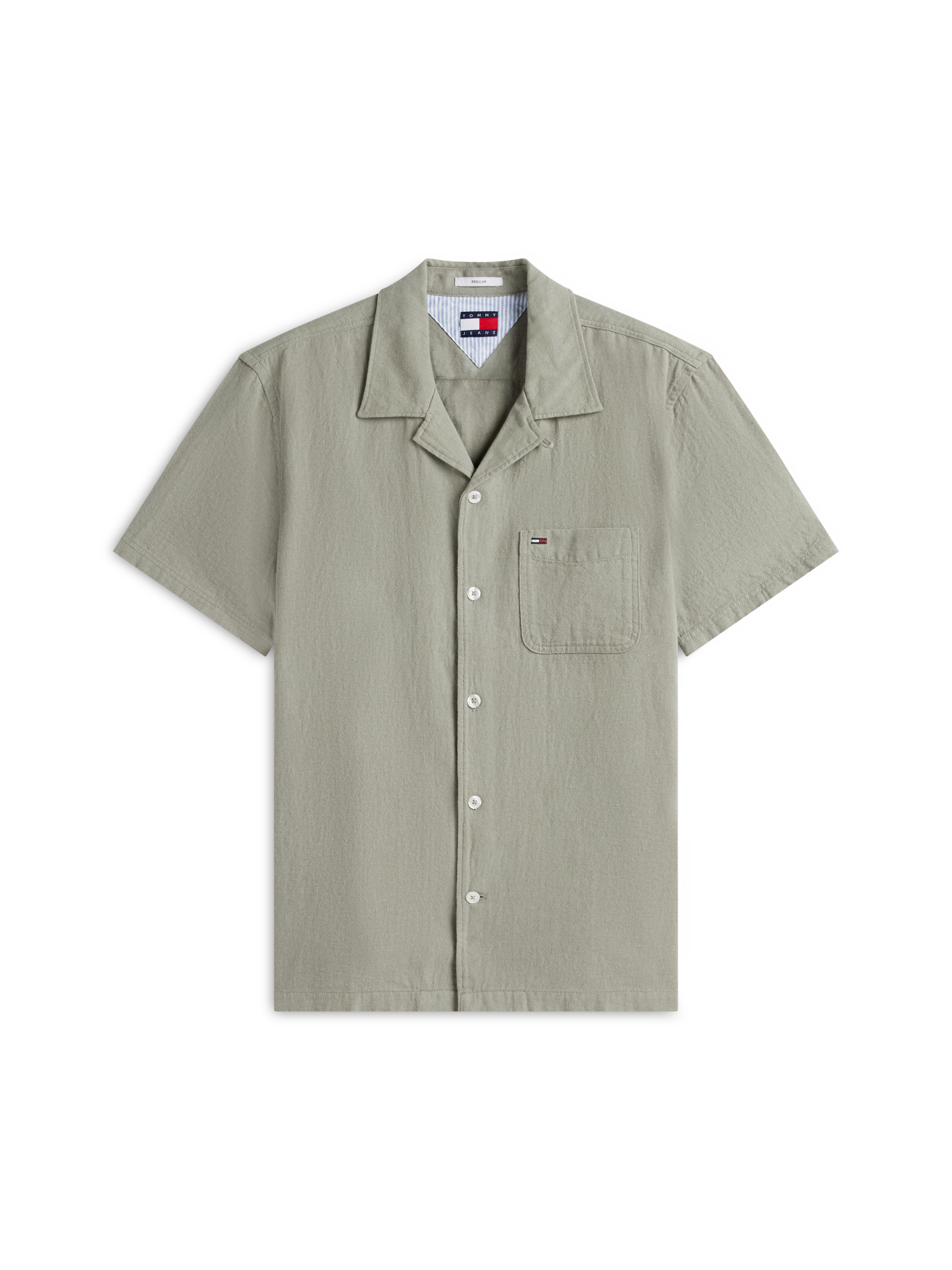 Tommy Jeans Chemise en lin »TJM REGULAR LINEN BLEND CAMP« avec col à revers