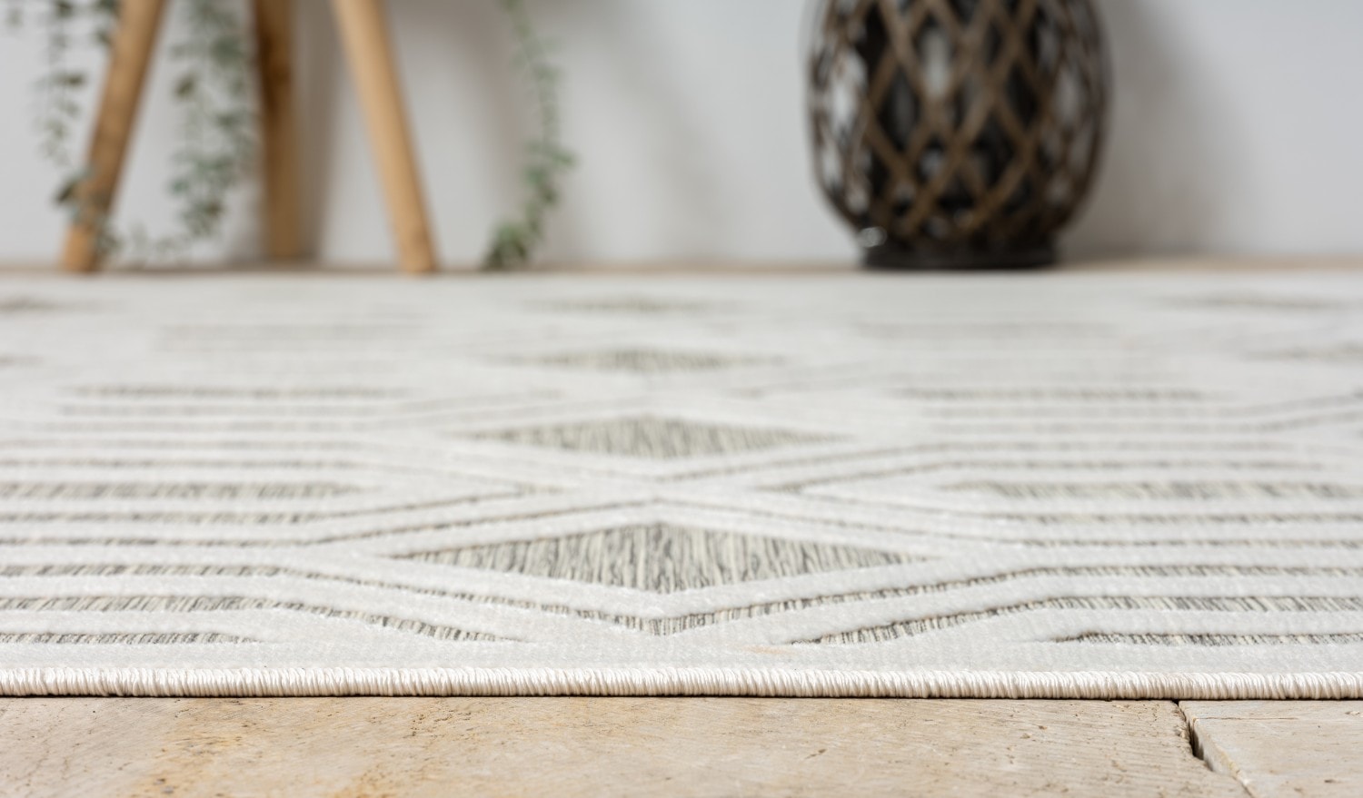 Myflair Möbel & Accessoires Teppich »Haven, LAGERRÄUMUNG!«, rechteckig, 8 mm Höhe, Rauten Motiv, Hoch-Tief Effekt, Outdoor geeignet, Balkon, Terrasse