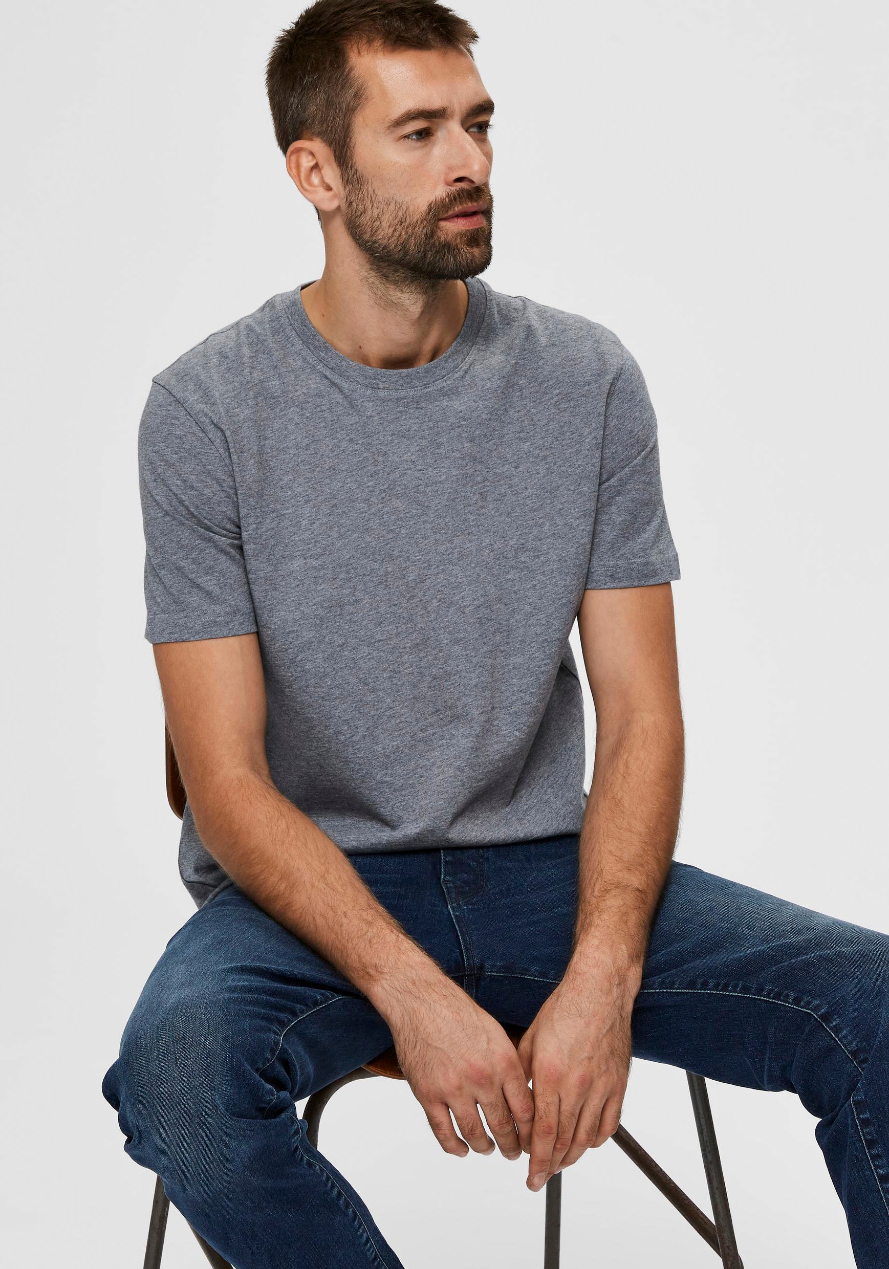 Image of SELECTED HOMME T-Shirt »NORMAN O-NECK TEE« bei Ackermann Versand Schweiz