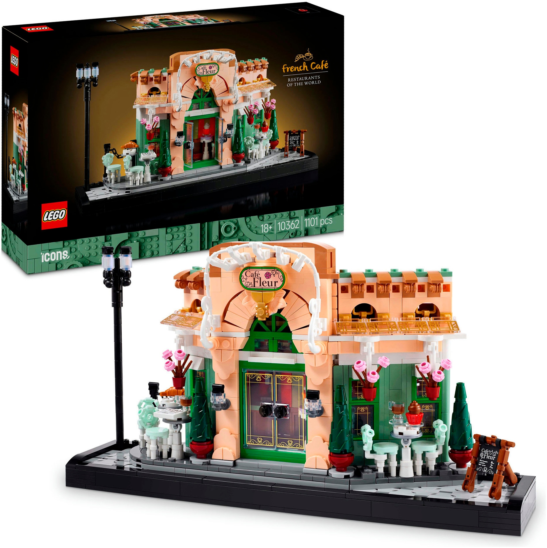 Image of LEGO Konstruktionsspielsteine "Französisches Café (10362), LEGO Icons" Made in Europe