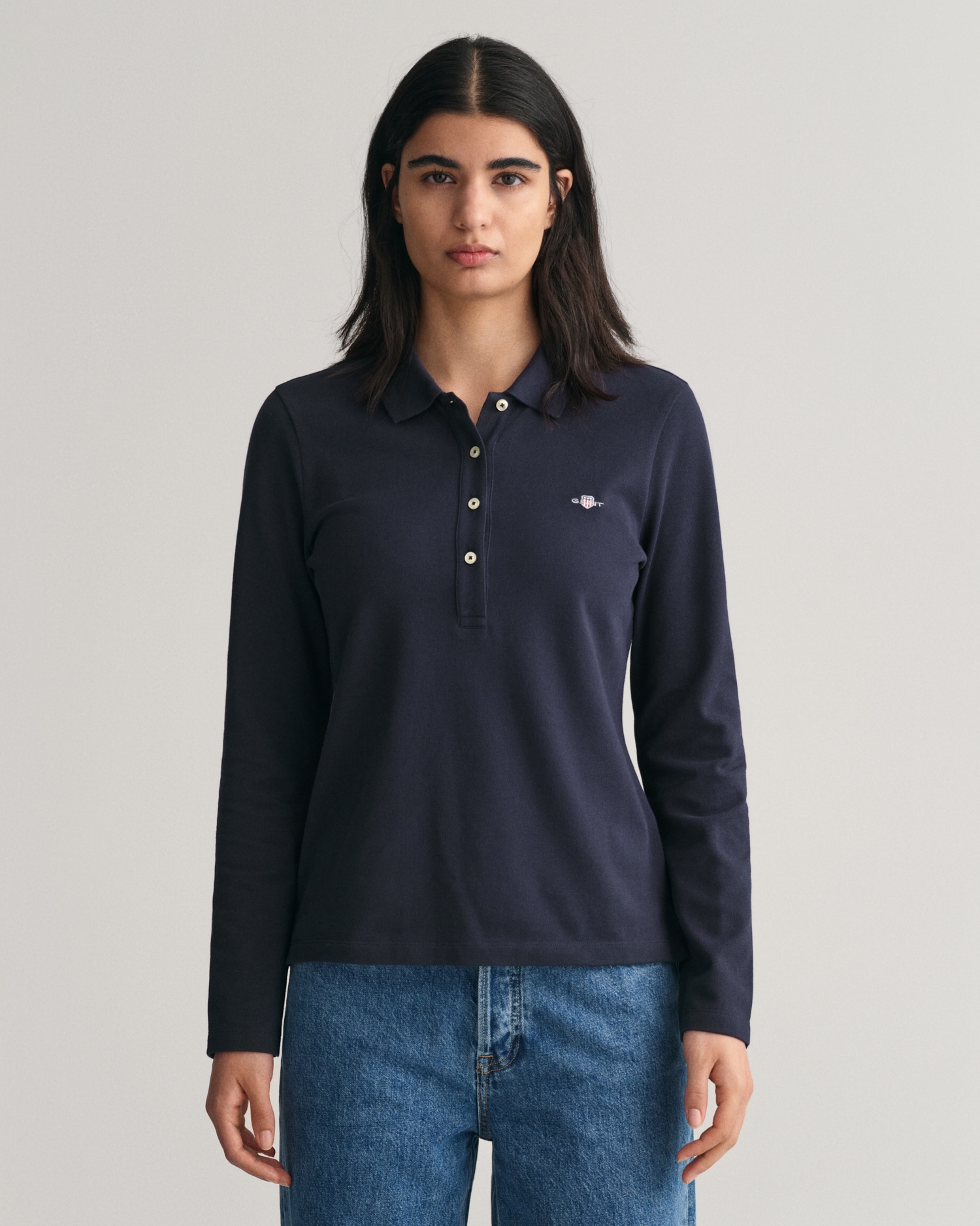 Langarm-Poloshirt »SLIM SHIELD LS PIQUE POLO«