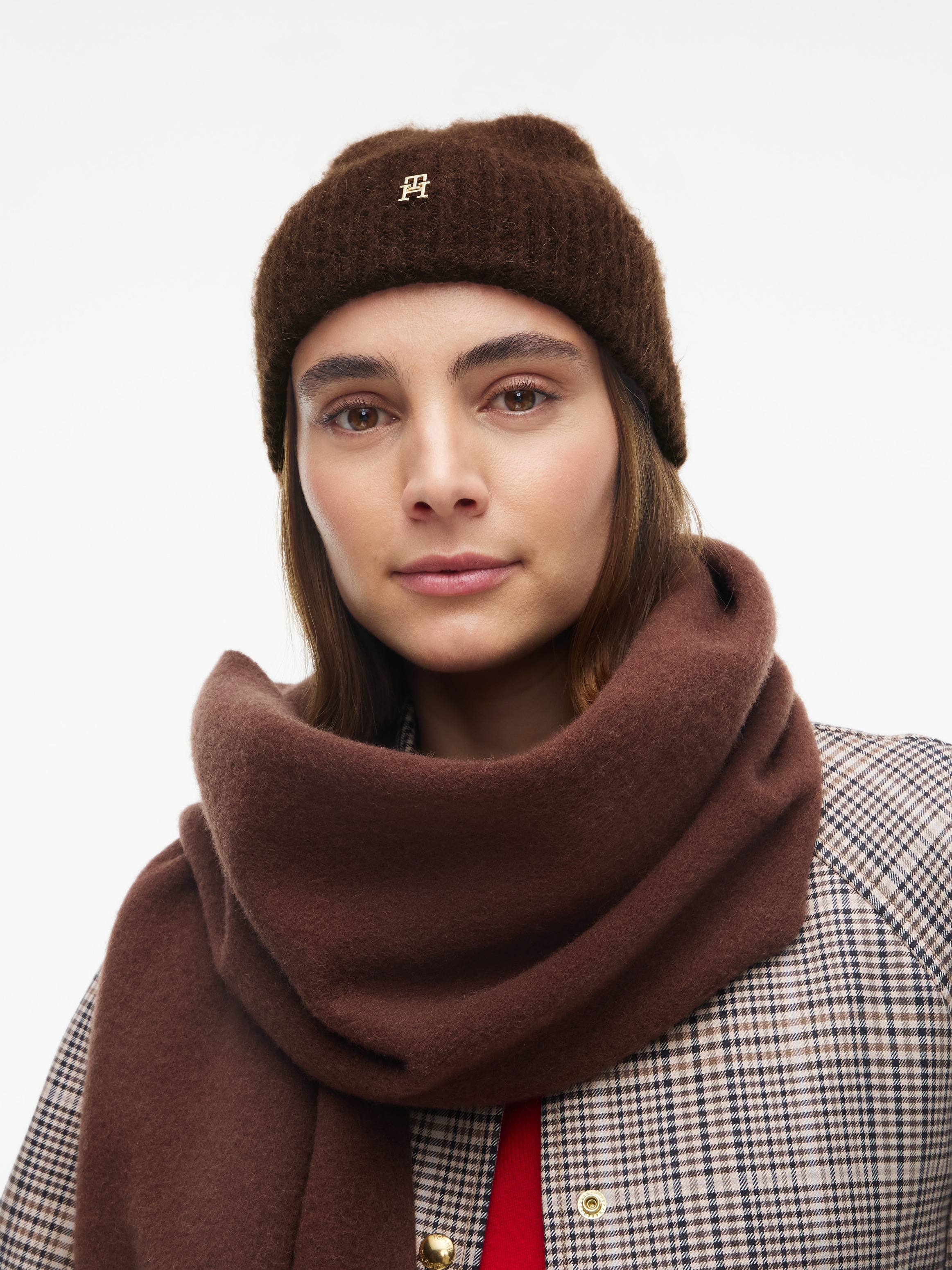 Tommy Hilfiger Bonnet »TH ELEVATED CHIC« avec une teneur en laine d'alpaga