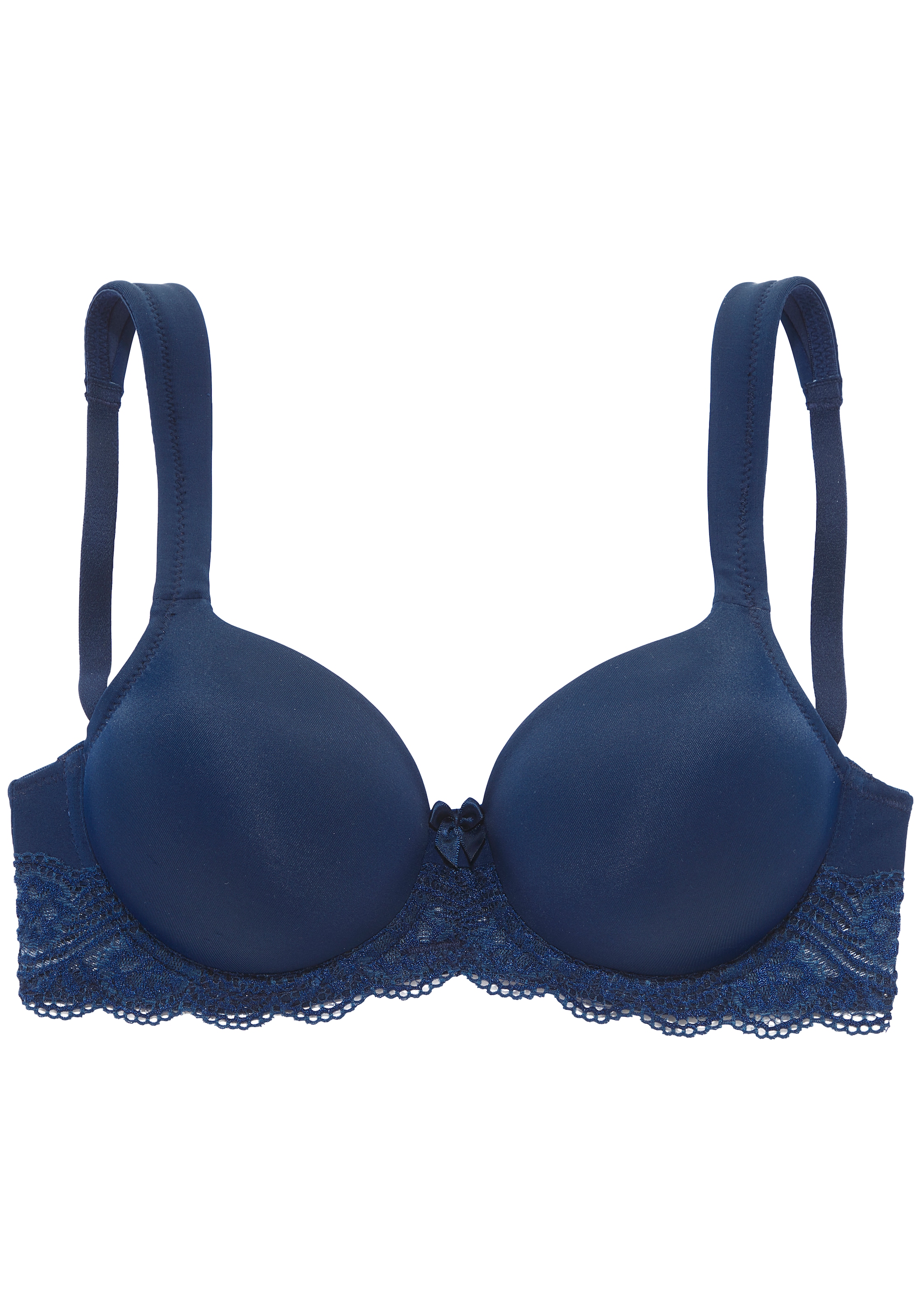 LASCANA Schalen-BH mit Bügel & breiten Trägern, weiche Spitze, T-Shirt-BH, grosse Grössen