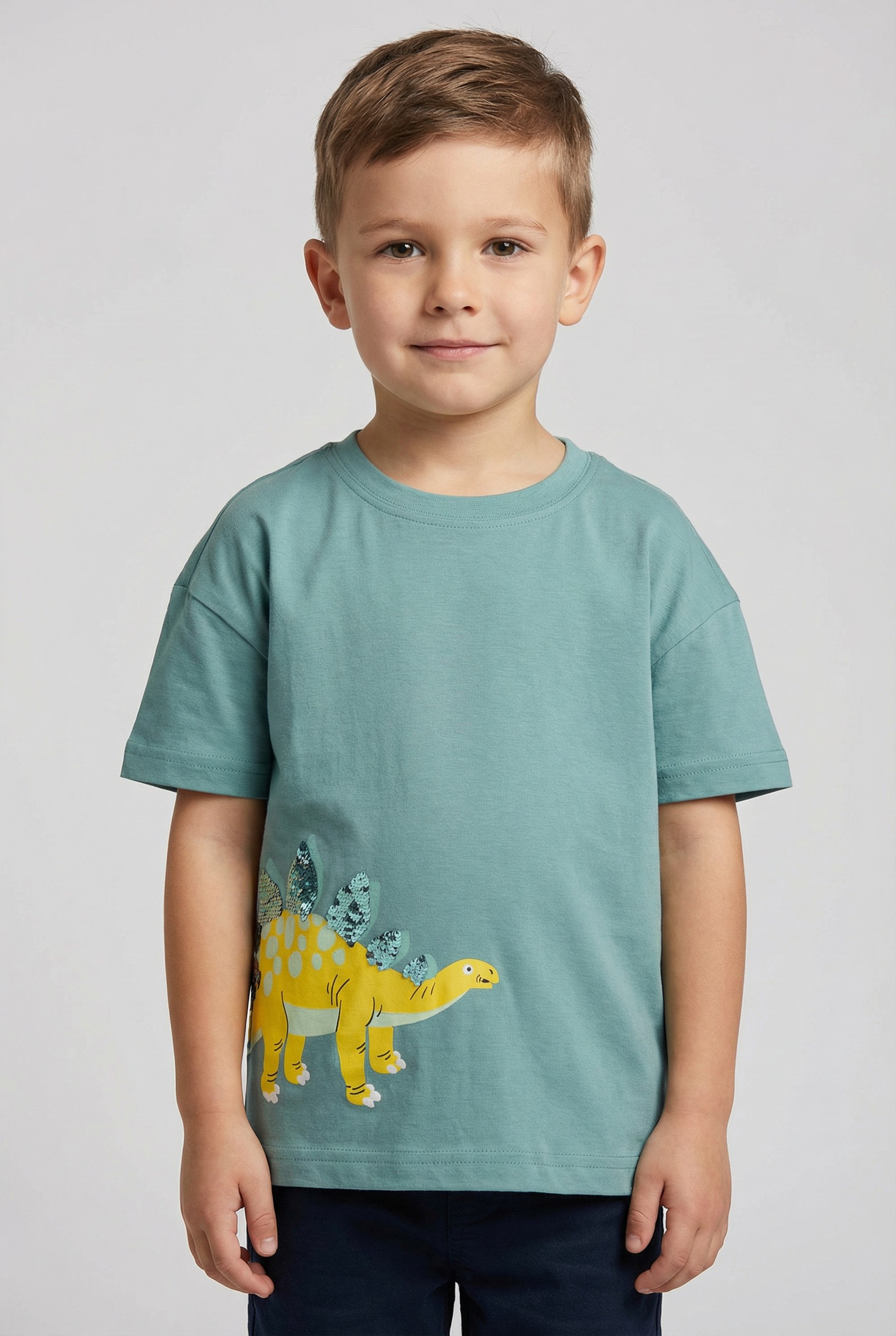 Image of Blue Seven T-Shirt Basic-Passform, mit tollen Pailletten, aus reiner Baumwolle