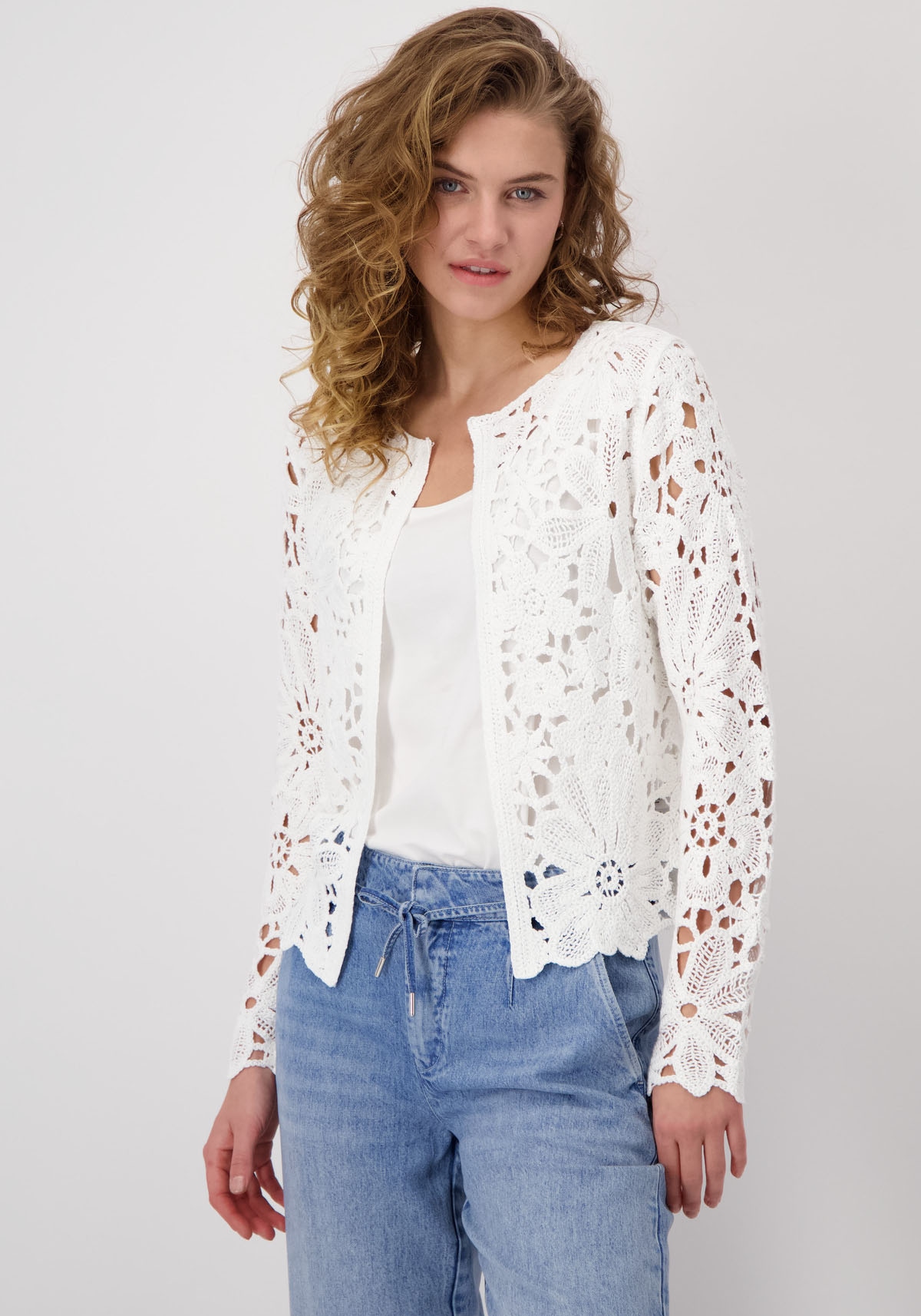 Monari Strickjacke, aus Spitze