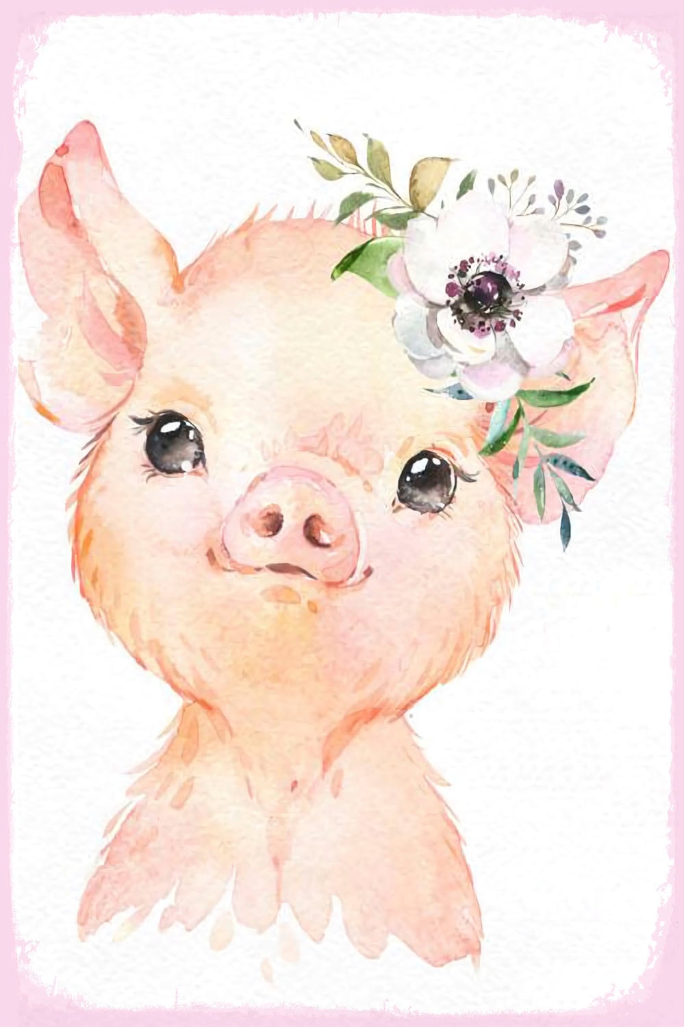 queence Tableau métallique »Galva« Animaux | Cochon | Fleurs 1 cuis tlg. Stahlschilder