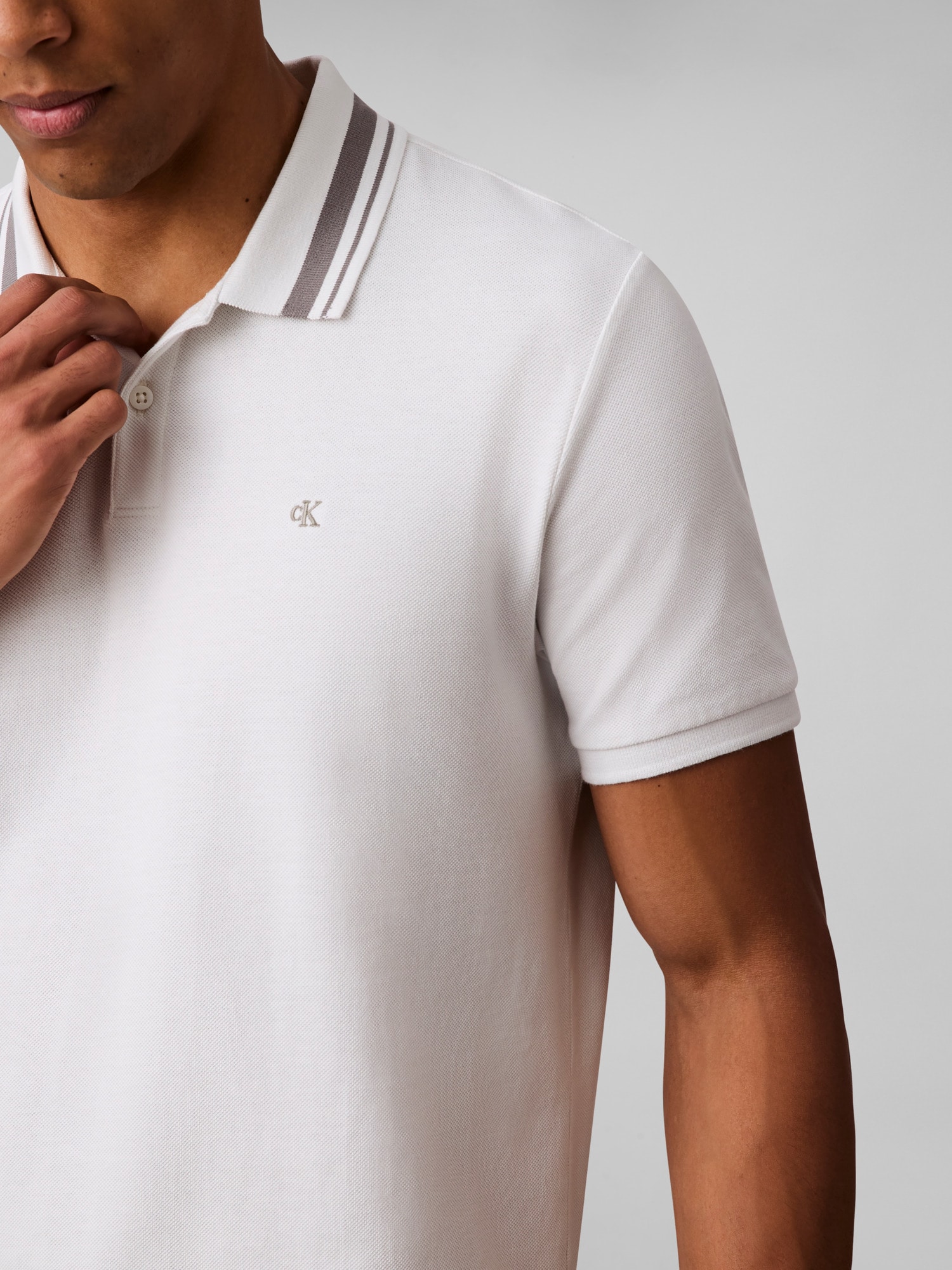 Image of Calvin Klein Jeans Poloshirt "SS CSL PQ CLSSC TPPD" Mit Rundhalsausschnitt