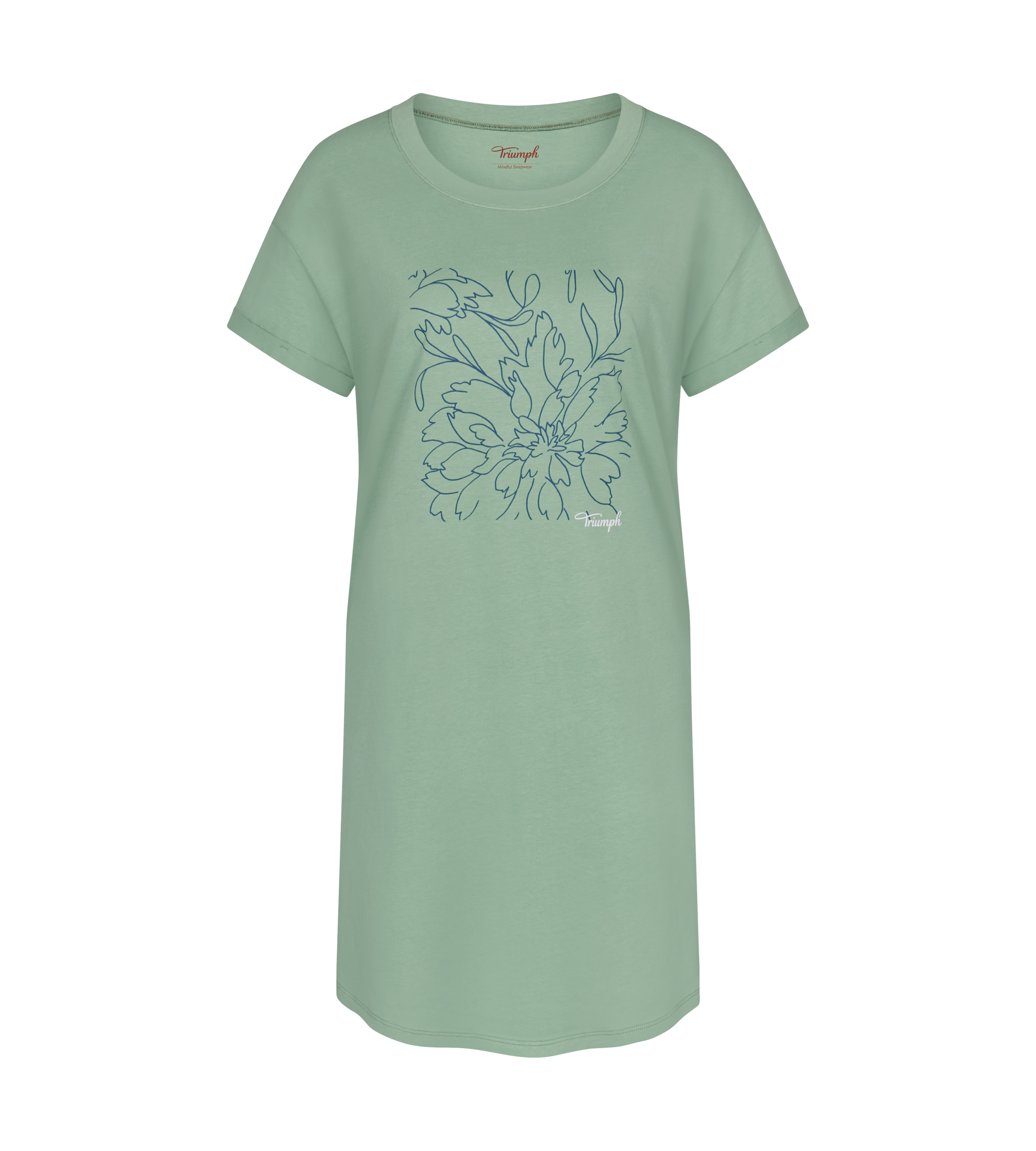 Triumph Nachthemd »Nightdresses NDK X 01«, floraler Print vorn, Rundhals, Kurzarm