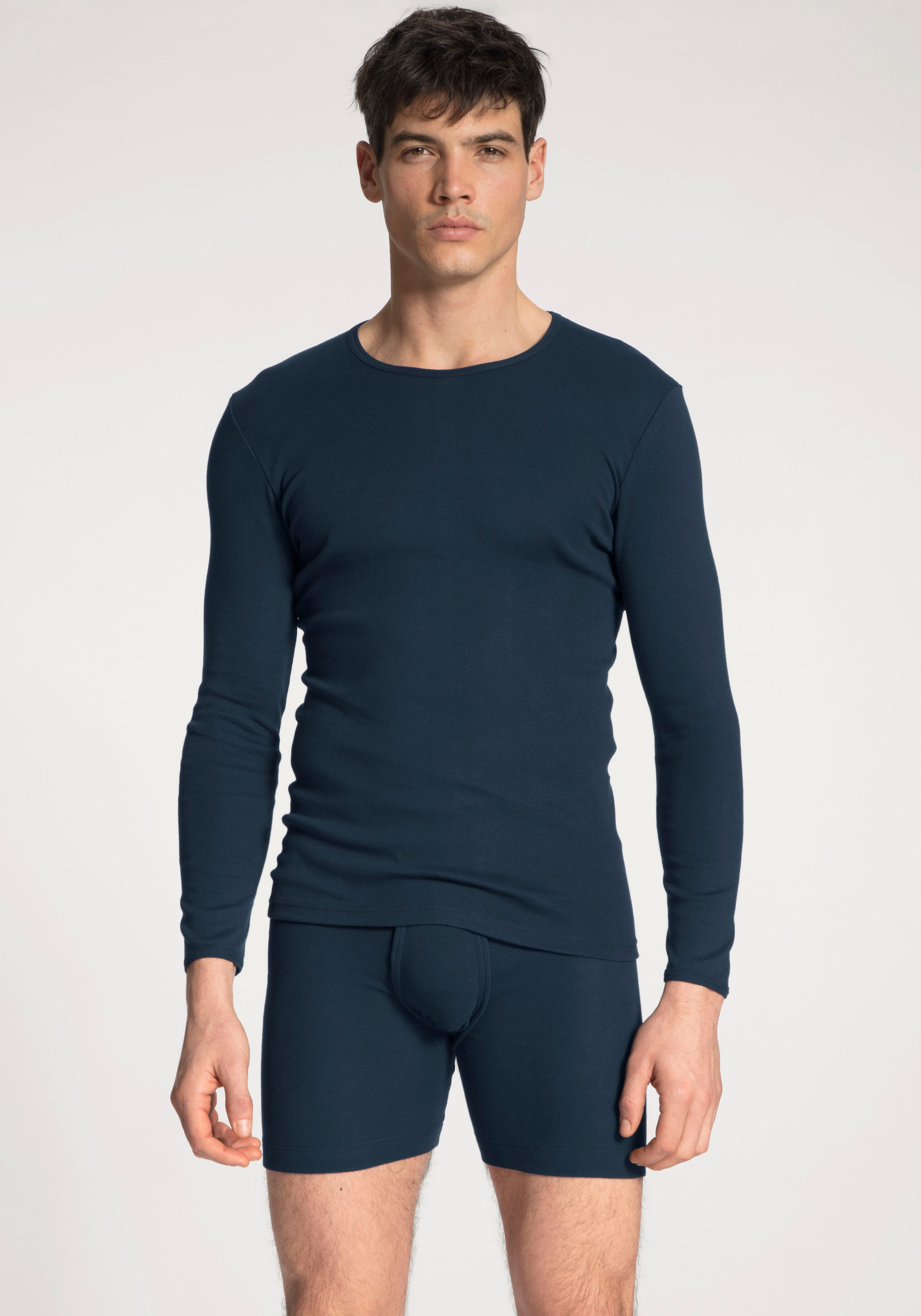 CALIDA Boxer long »Cotton 1:1« elastischer Softbund, Eingriff, Feinripp-Qualität, langes Bein