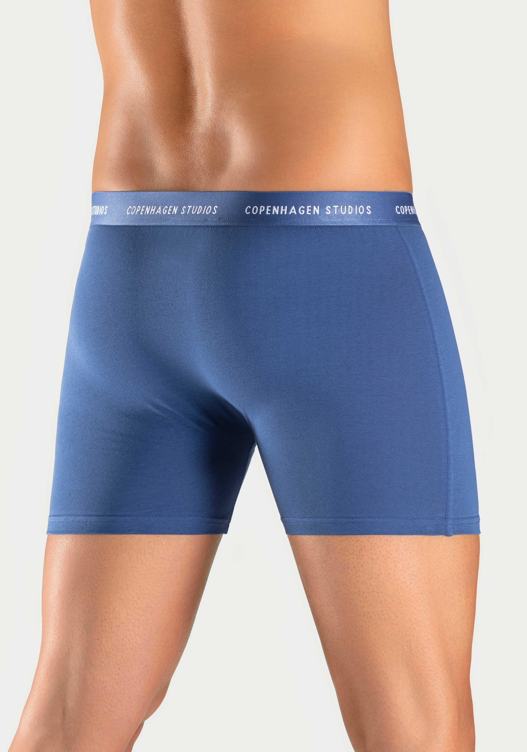 Copenhagen Studios Langer Boxer »Boxershorts für Herren«, (3 St.), mit längerem Bein und Logobund