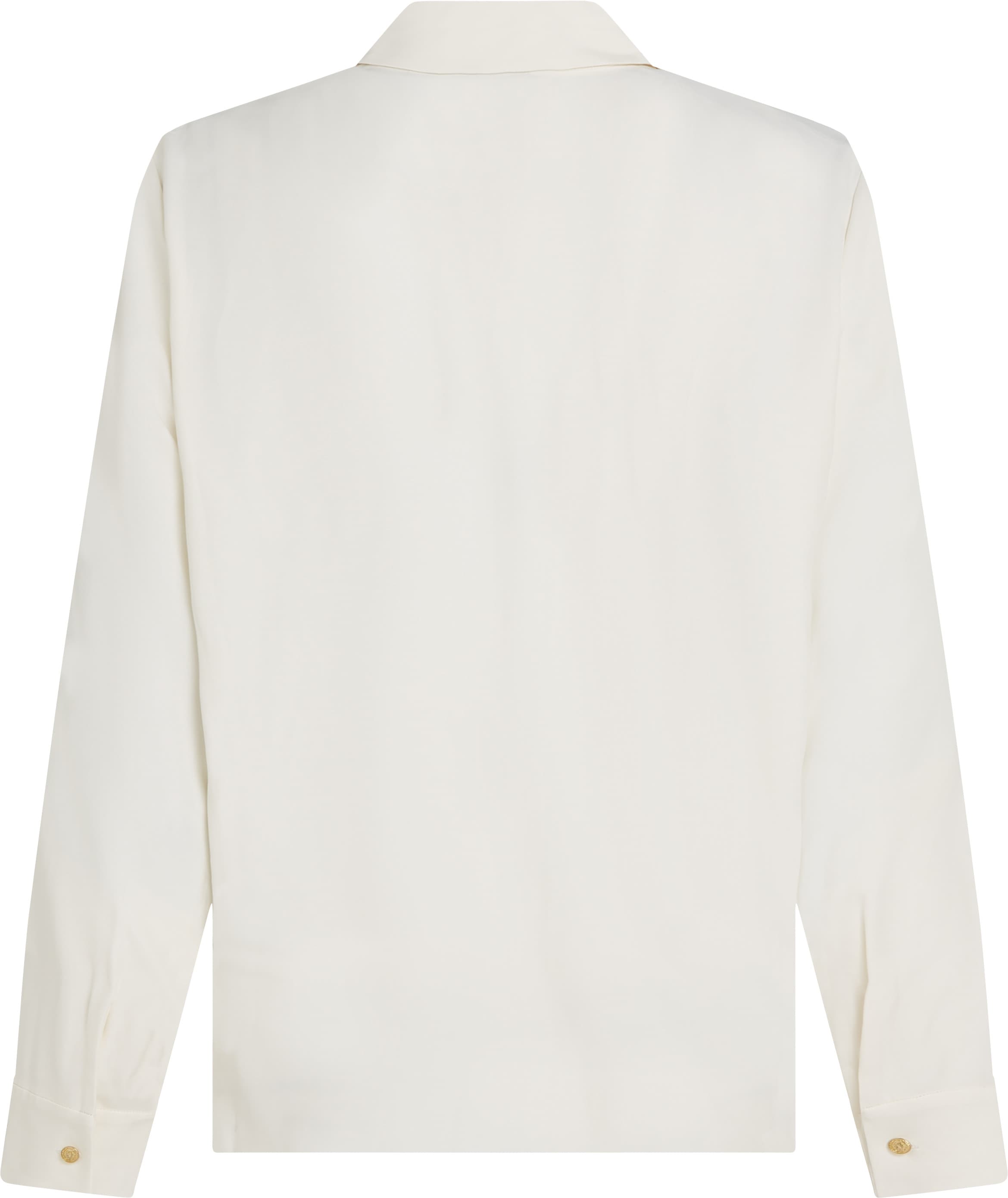 Tommy Hilfiger Hemdbluse »SOFT VISCOSE REGULAR LS SHIRT« in Unifarbe, mit Metalllabel