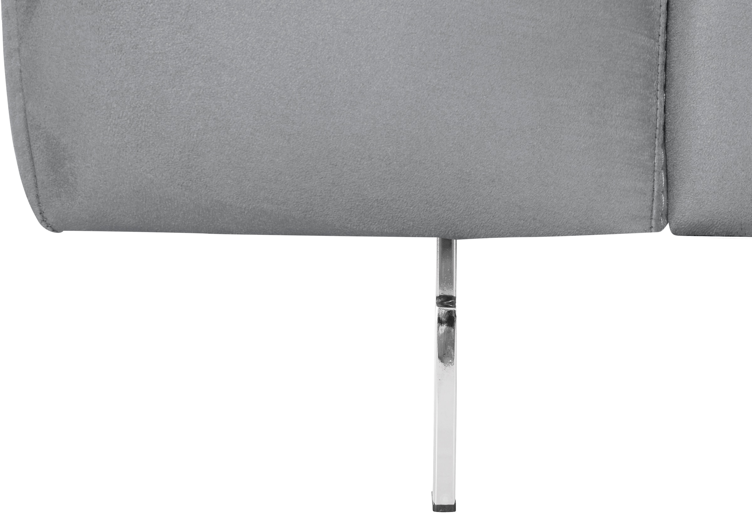COTTA Ecksofa »Chef L-Form«, mit Kopfteilverstellung, edle Metallkufen, wahlweise mit Bettfunktion