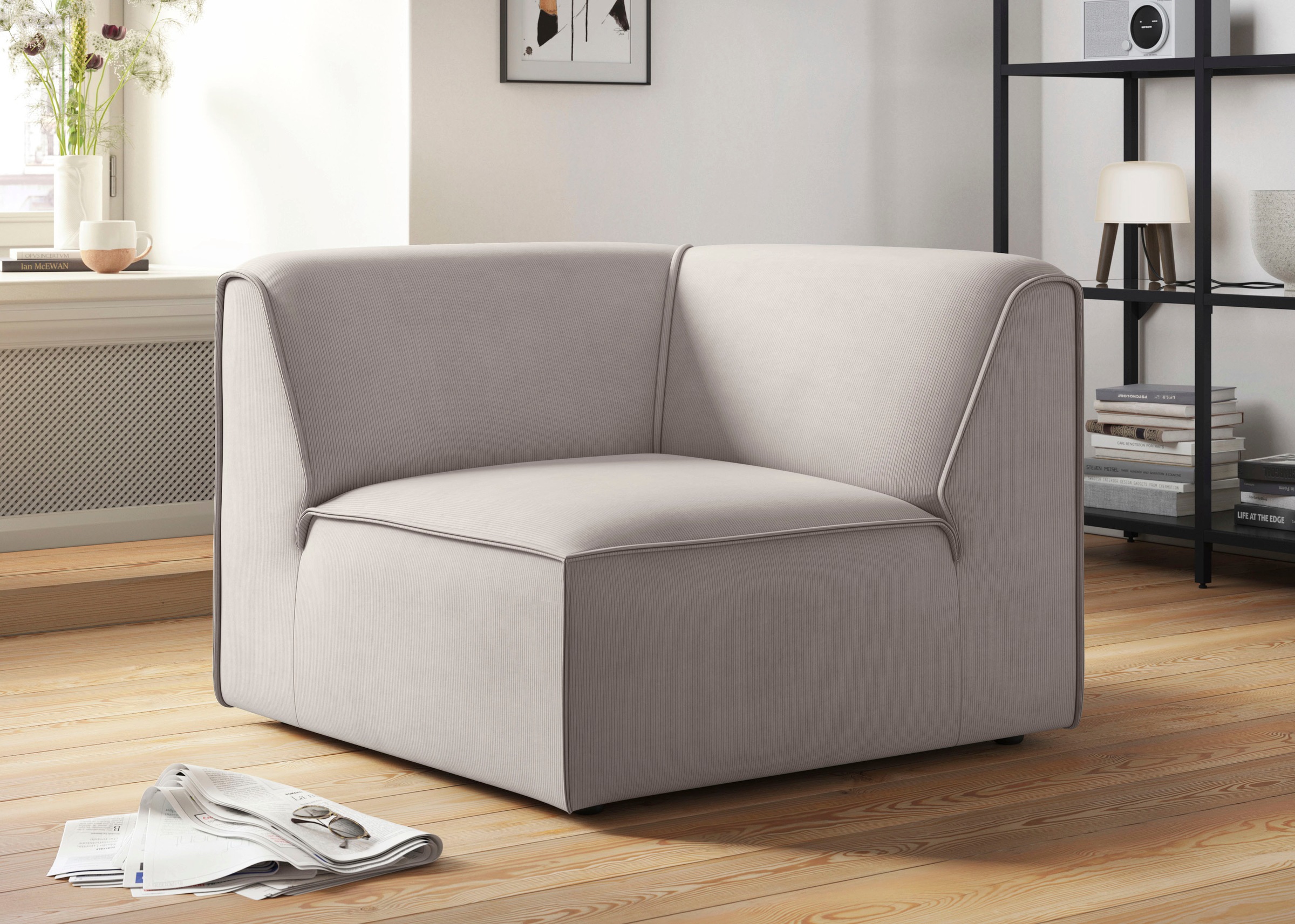 RAUM.ID Sofa-Eckelement »Merid, Sofaelement, Masse B/T/H: 97/97/46 cm«, als Modul oder separat verwendbar, für individuelle Zusammenstellung