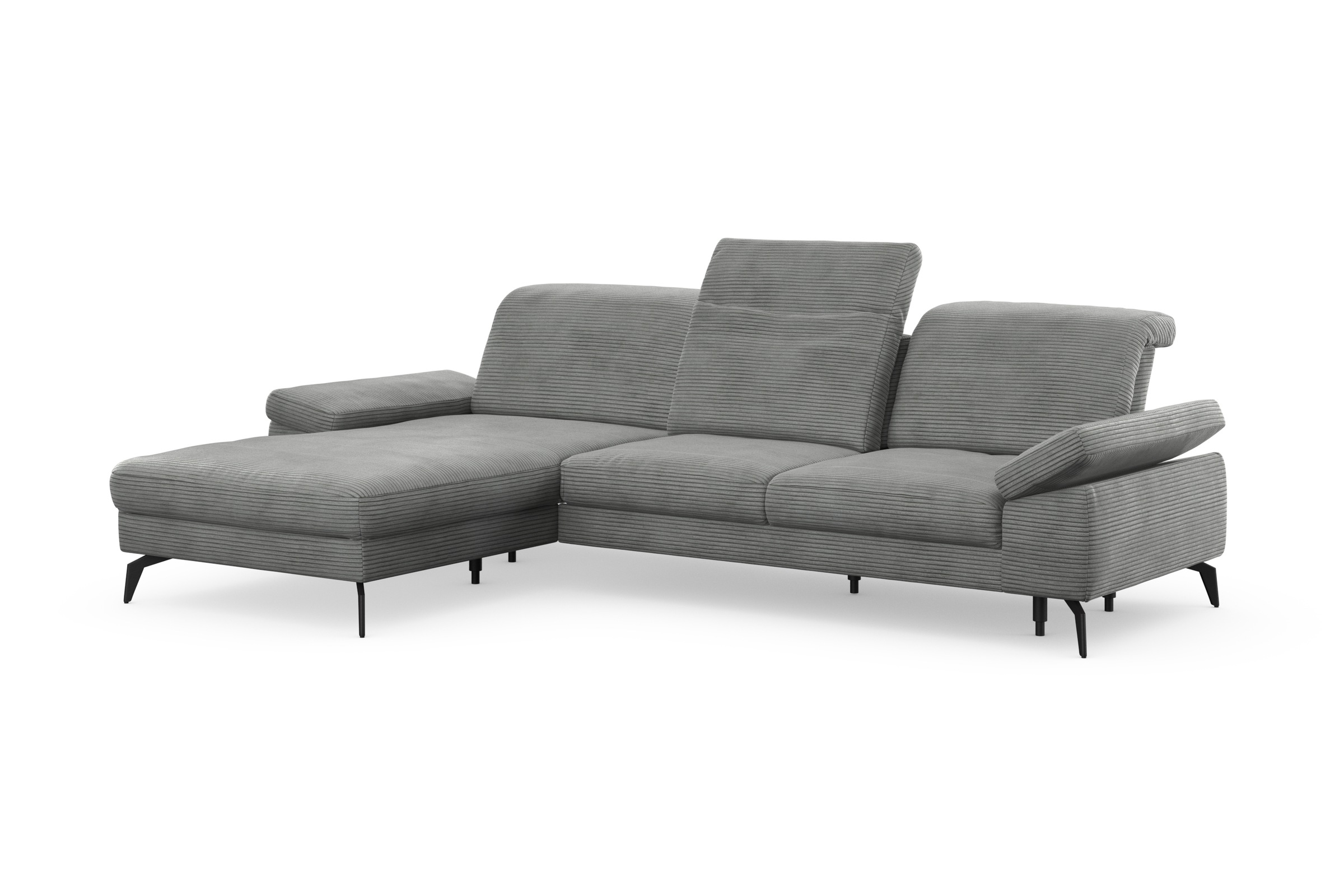 sit&more Ecksofa »Cabana L-Form«, Recamiere, wahlweise mit Sitztiefen-, Armlehnen- und Kopfteilfunktion
