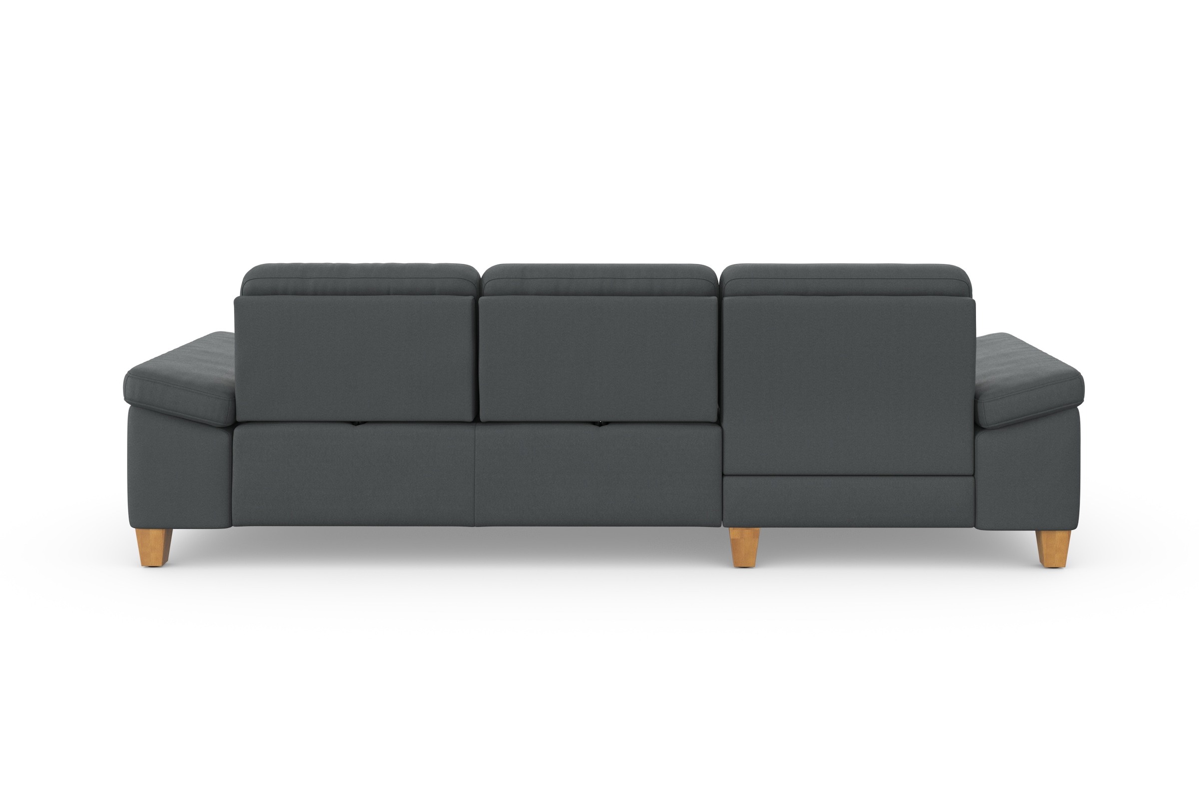 sit&more Canapé d'angle »Westham L-Form« mit Recamiere, mit oder ohne Bettfunktion, Bettkasten, Füsse Eiche