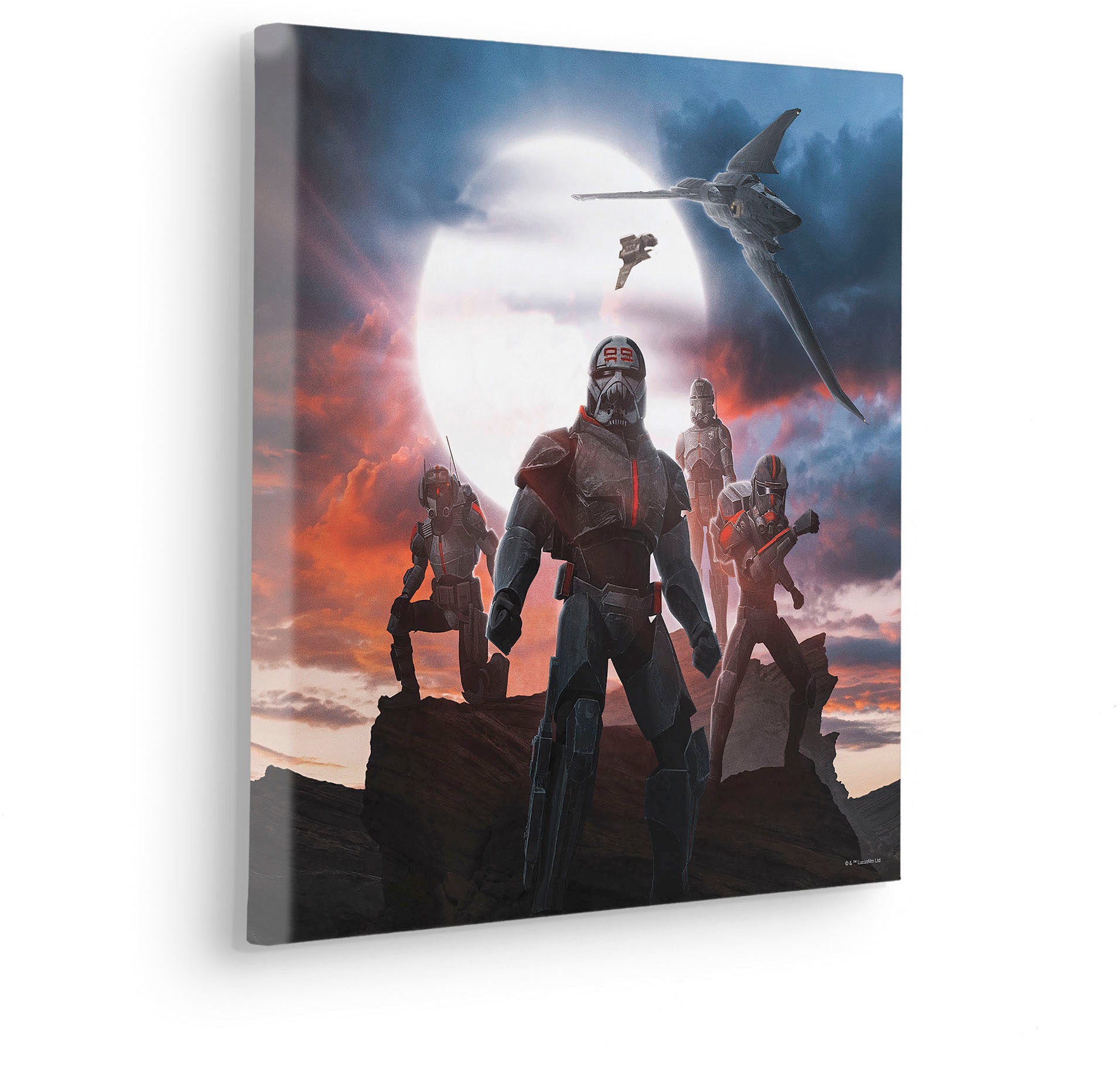 Komar Leinwandbild »Star Wars Bad Batch Strong Team - Grösse 40 x 40 cm«, Disney, (1 St., 40 x 40 cm (Breite x Höhe), Keilrahmenbild mit Echtholzrahmen, Kinderzimmer