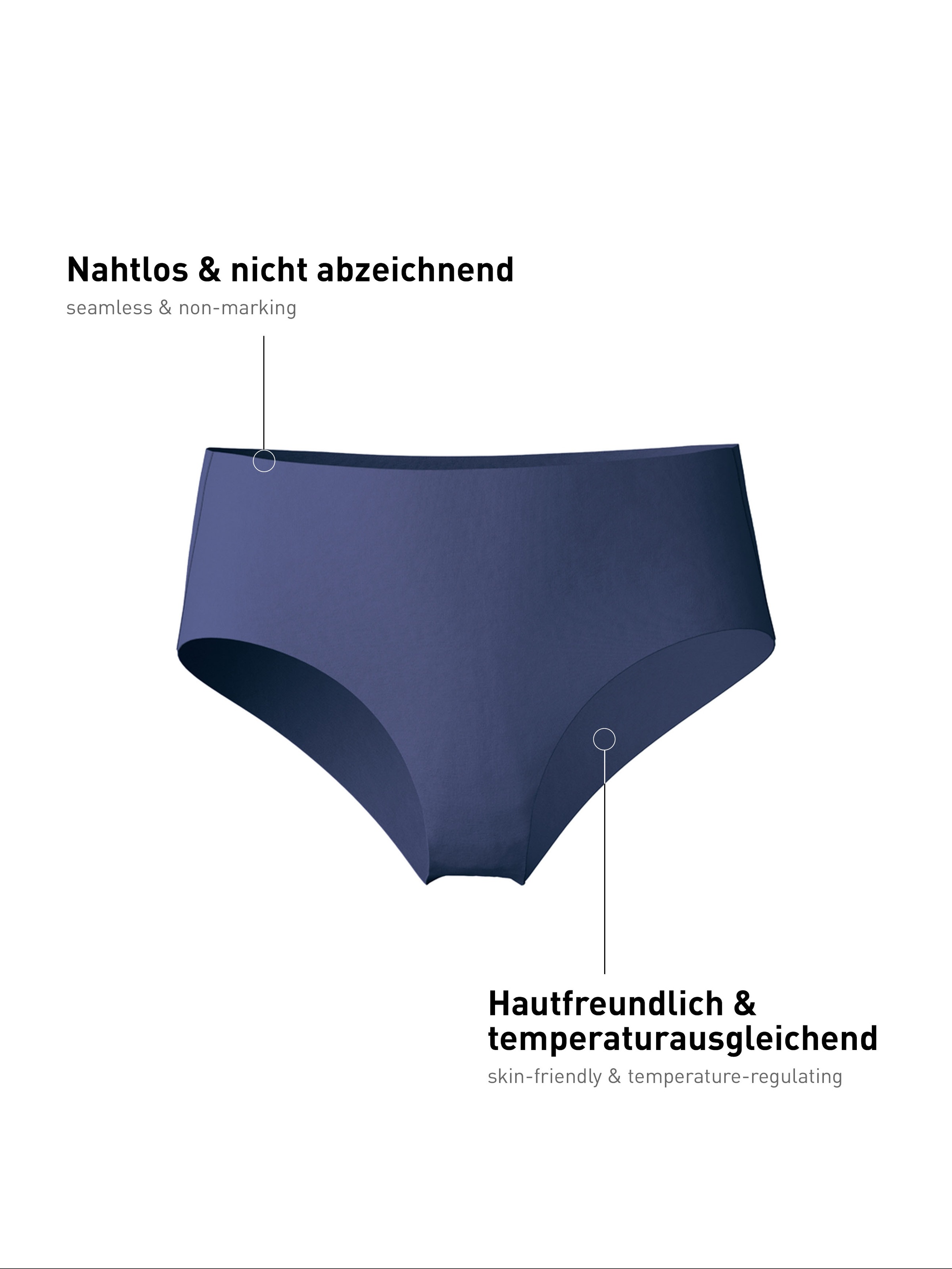 CALIDA Midislip »Natural Skin« seidig weich, atmungsaktiv, Interlock-Qualität, cleaner Look