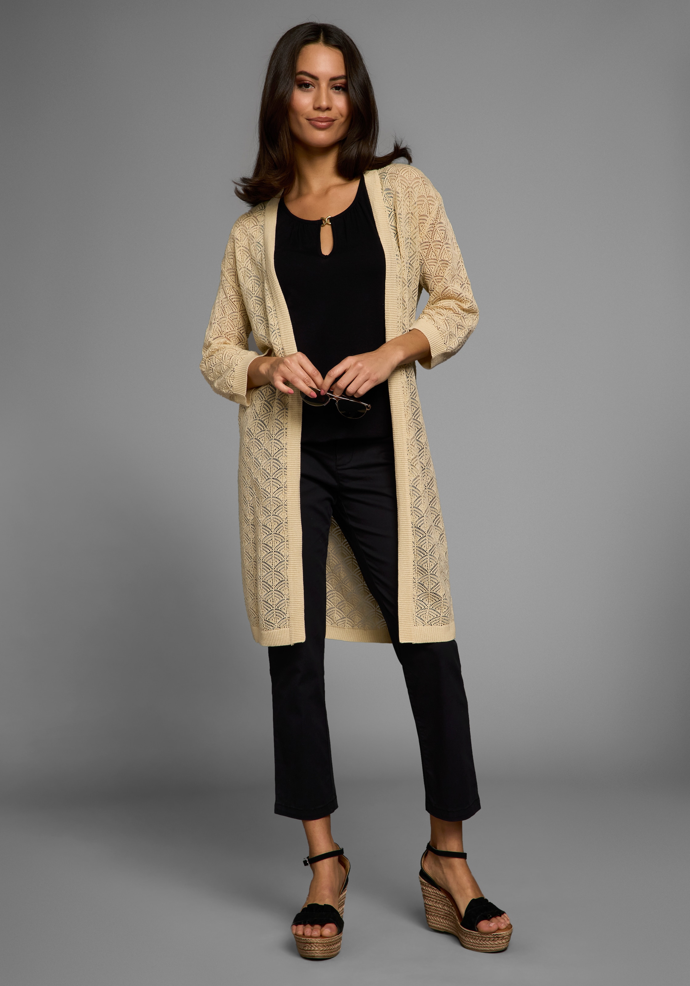 Laura Scott Cardigan, mit sommerlichem Ajourmuster - NEUE KOLLEKTION