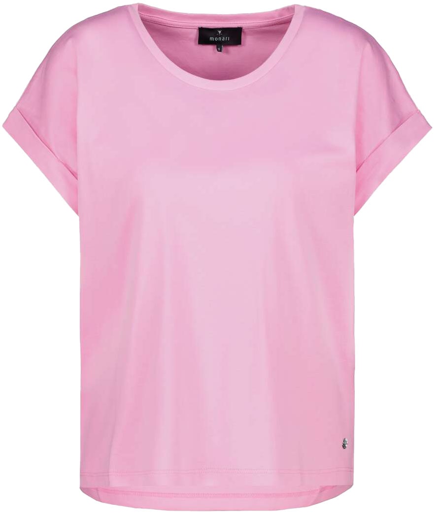 Monari T-Shirt »Shirt Basic Pima uni«, Mit Rundhalsausschnitt