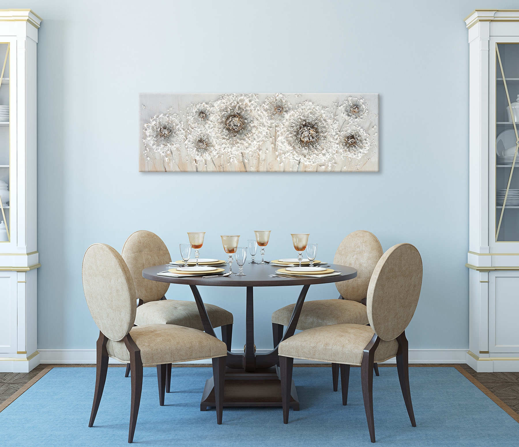 Bönninghoff Ölgemälde »handarbeit BLUMEN 40x120 cm – Wandbild Kunst Deko modern« Blumen | Blumenbilder | Natur 1 Stk. tlg. handgefertigt, jedes Bild ein Unikat