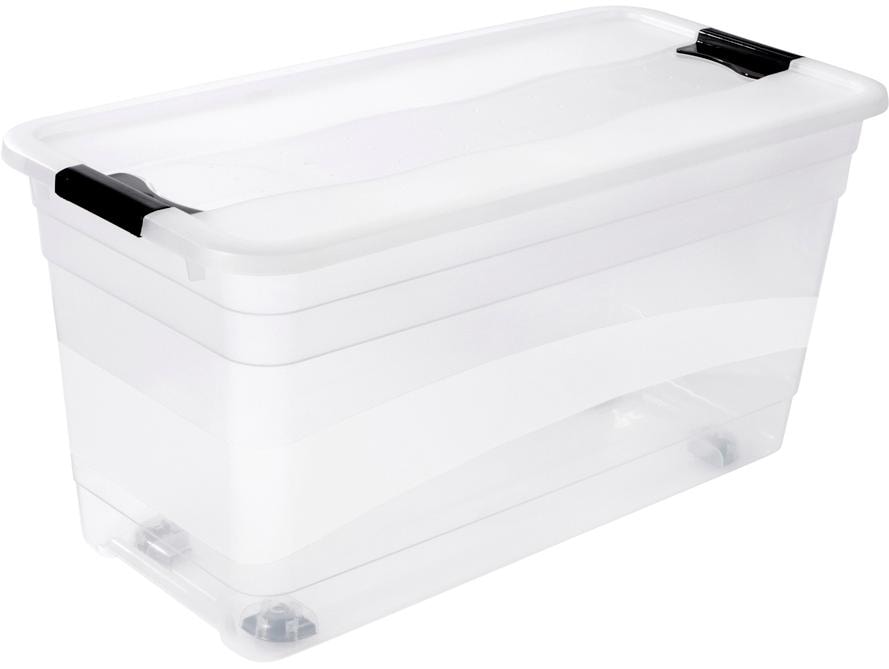 Image of keeeper Organizer "konrad" Aufbewahrungsbox, 83 L, mit Rollen, Deckel, Schiebeverschluss