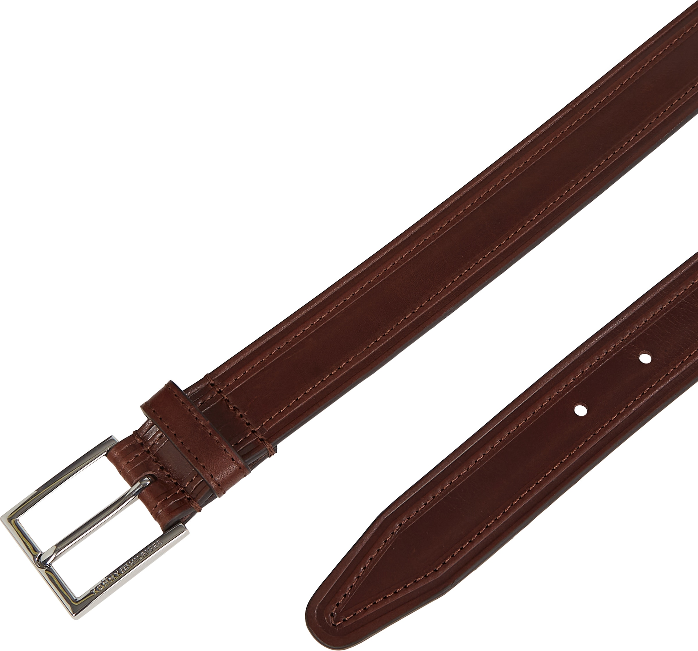Tommy Hilfiger Ledergürtel »HUDSON EMBOSS LEATHER 3.0«, Grössenverstellbar