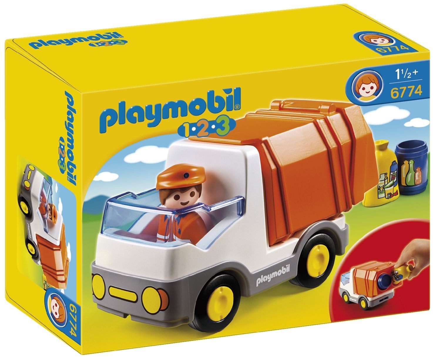 Konstruktions-Spielset »Müllauto (6774), Playmobil 1-2-3«, Made in Europe