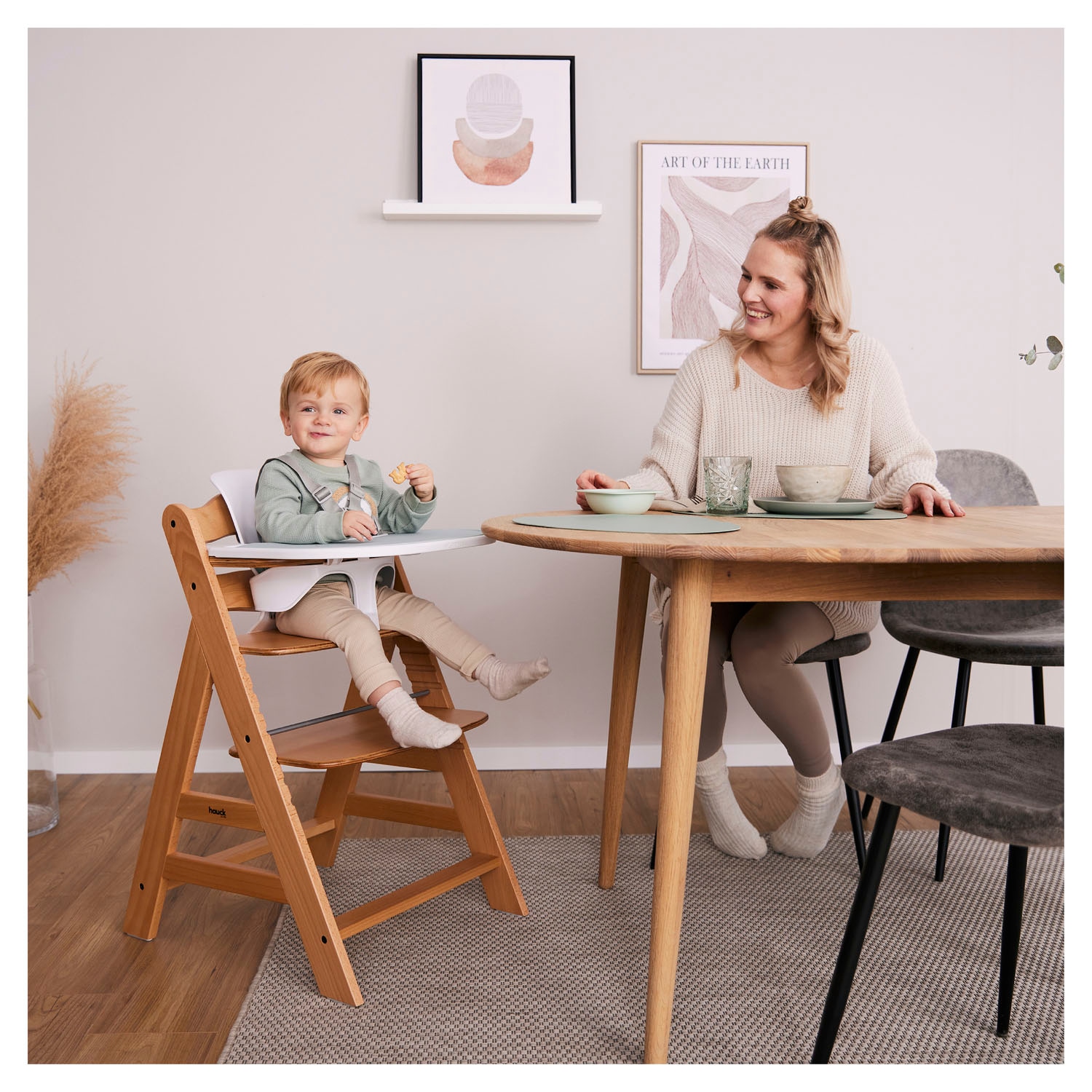 Hauck Plateau de chaise haute »Alpha Click Tray, Black« aus recyceltem Material