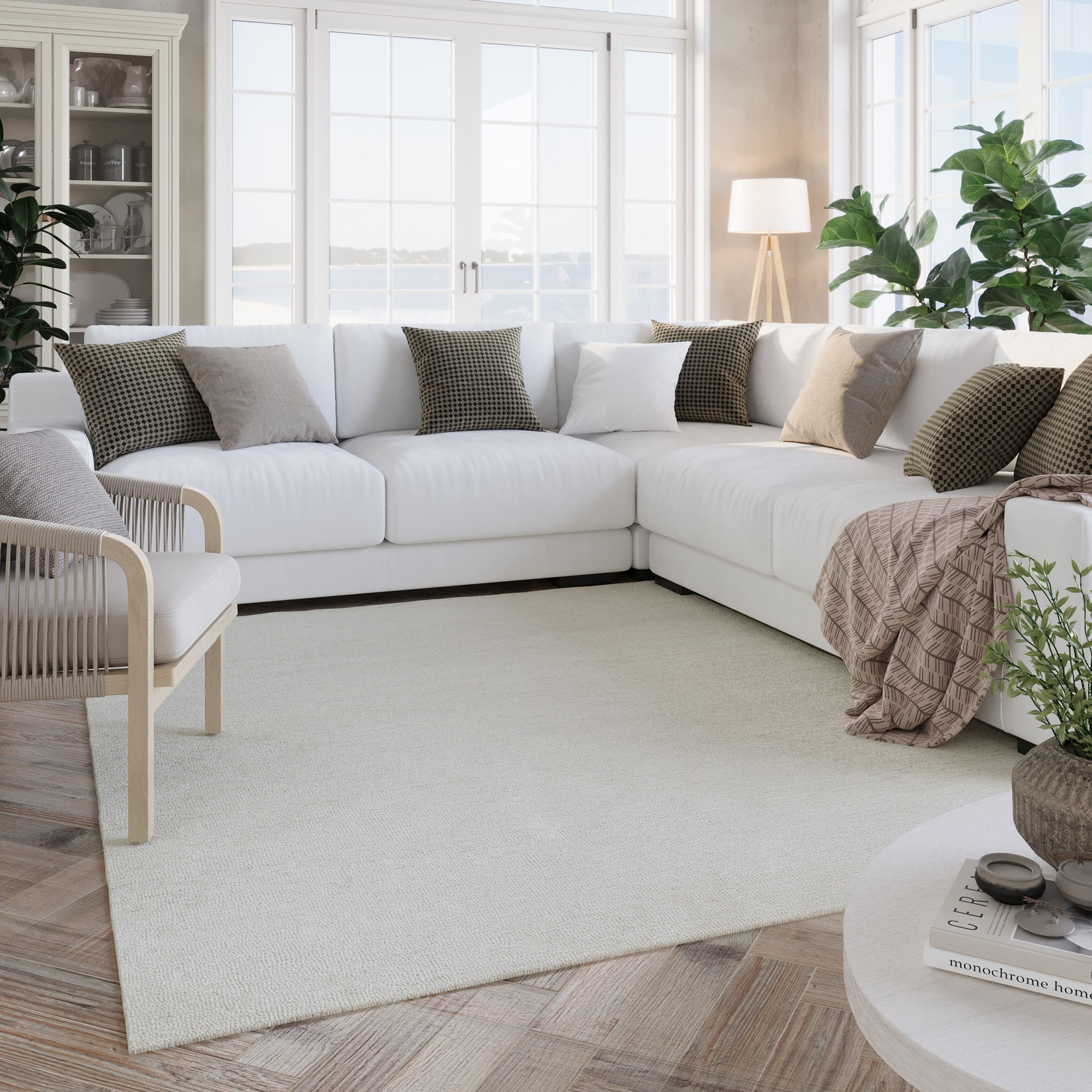 Wecon home Wollteppich »Hamptons SIXTEEN« rechteckig 10 mm Höhe Läufer, Schurwolle, Kurzflor, Wohnzimmer, Schlafzimmer, elegant