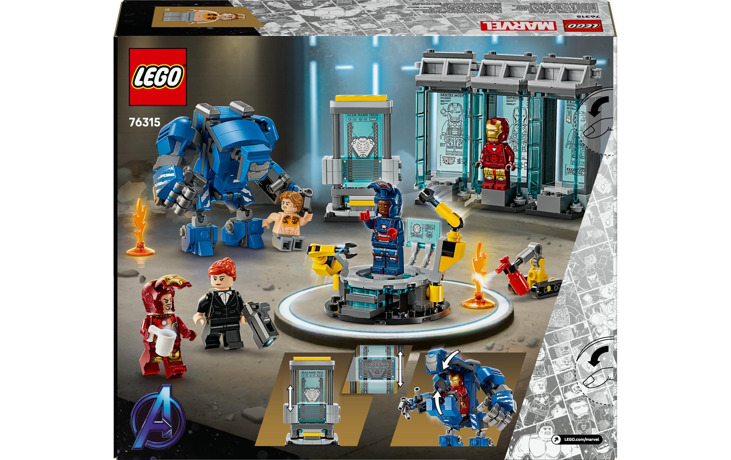 LEGO® Briques de jeu »Marvel Iron Mans Labor: Halle der Rüstungen 1800531«