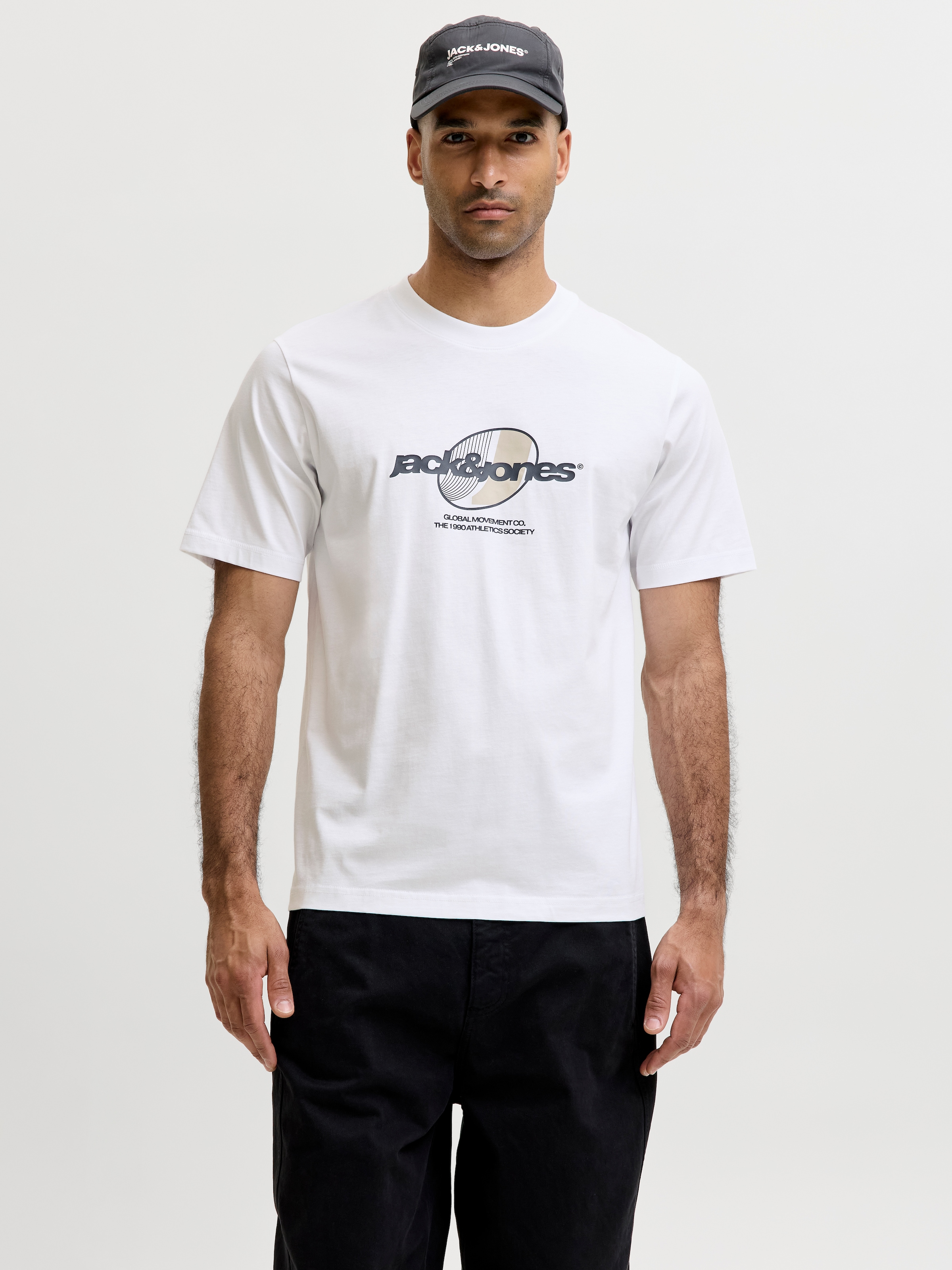 Image of Jack & Jones Rundhalsshirt "JCOCLUB GRAPHIC FRONT PRINT TEE SS CN" Baumwolle, regular fit