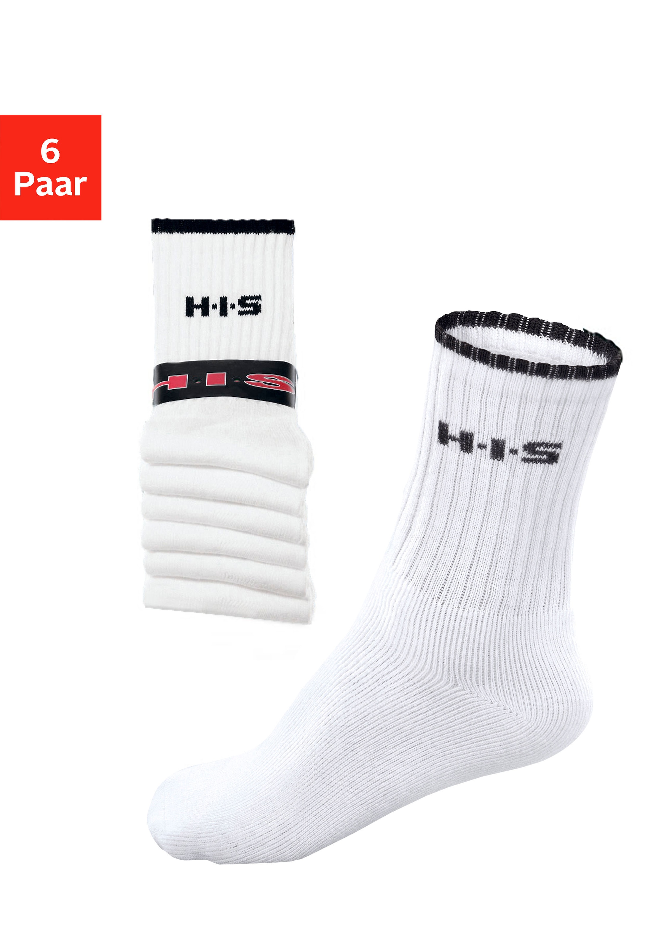 Image of H.I.S Sportsocken Packung, 6 Paar tlg. mit Frottee & verstärkten Belastungszonen
