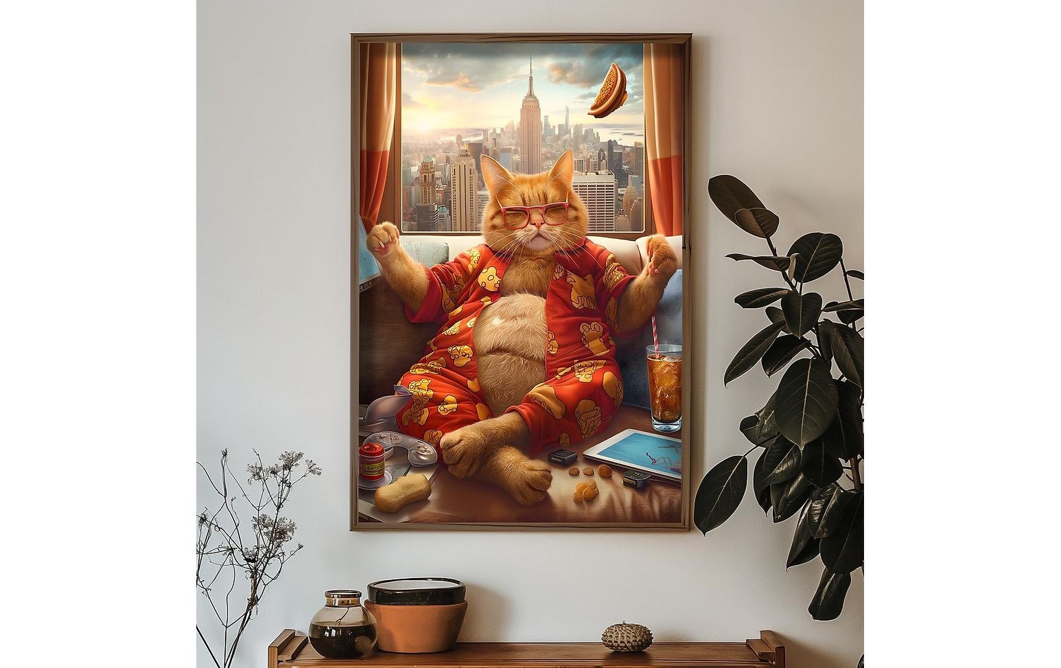 Wandbild »Wallxpert Katze«, Katze