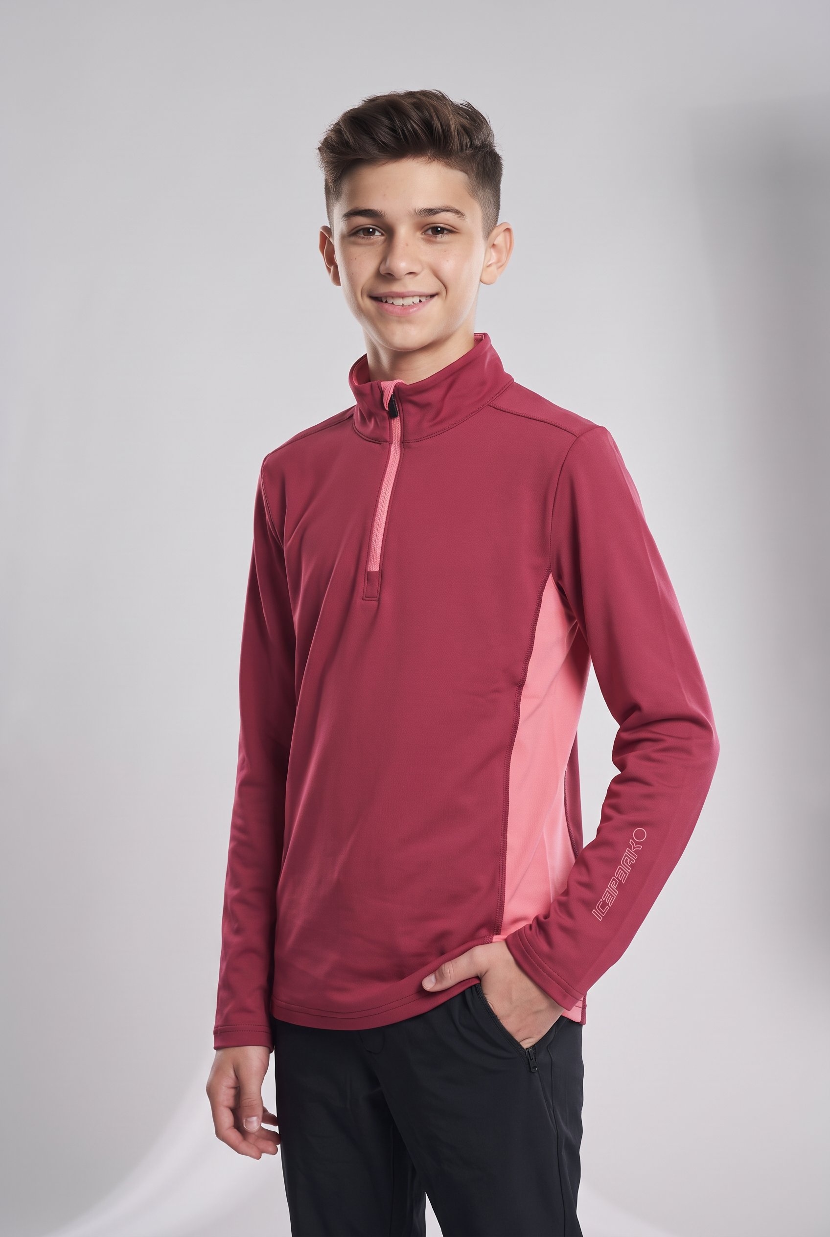 Icepeak Pull en polaire »ICEPEAK FLEMINTON JR«, pour enfants et adolescents, avec fermeture éclair devant, facile d'entretien

