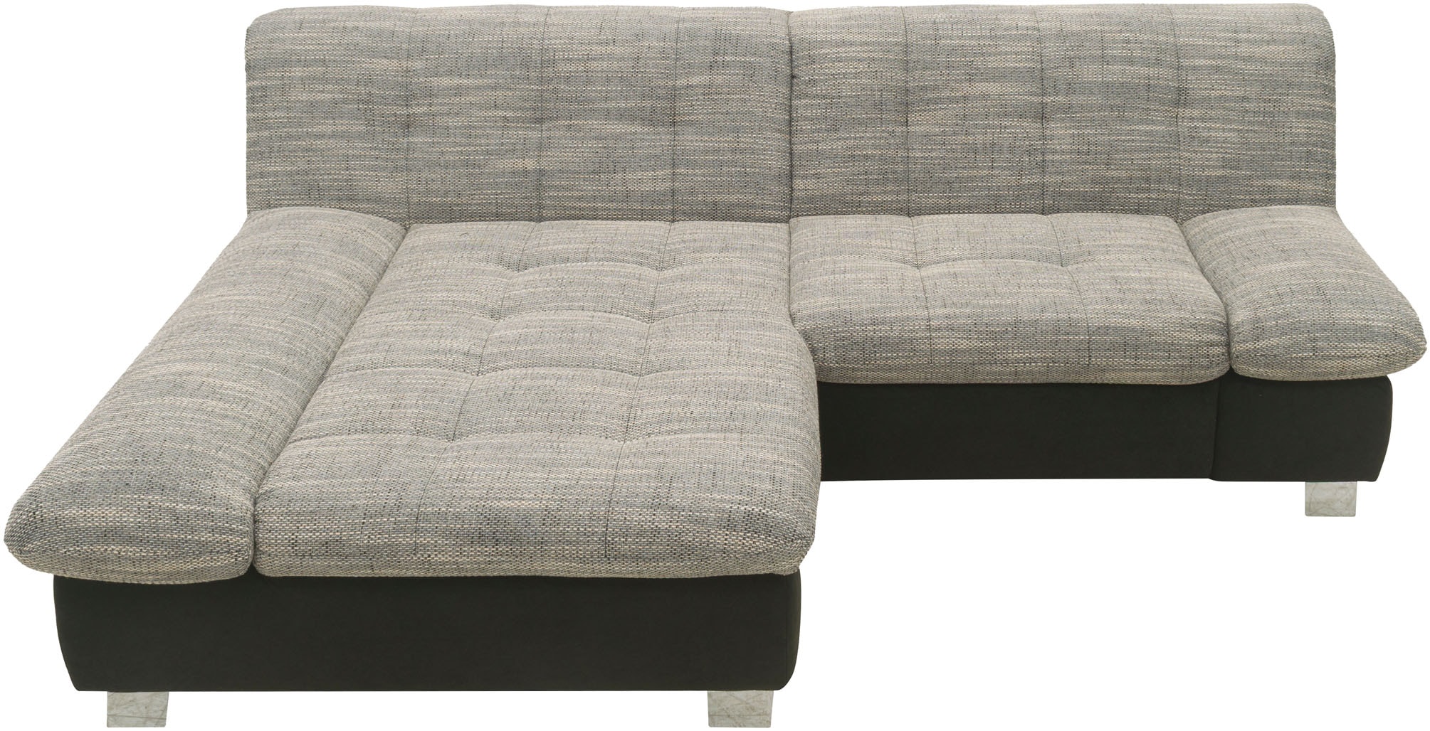 DOMO collection Ecksofa »100031 kompakte Stellmasse, komfortabel und bequem, L-Form«, wahlweise mit Bettfunktion und Armteilverstellung. Breite 234cm