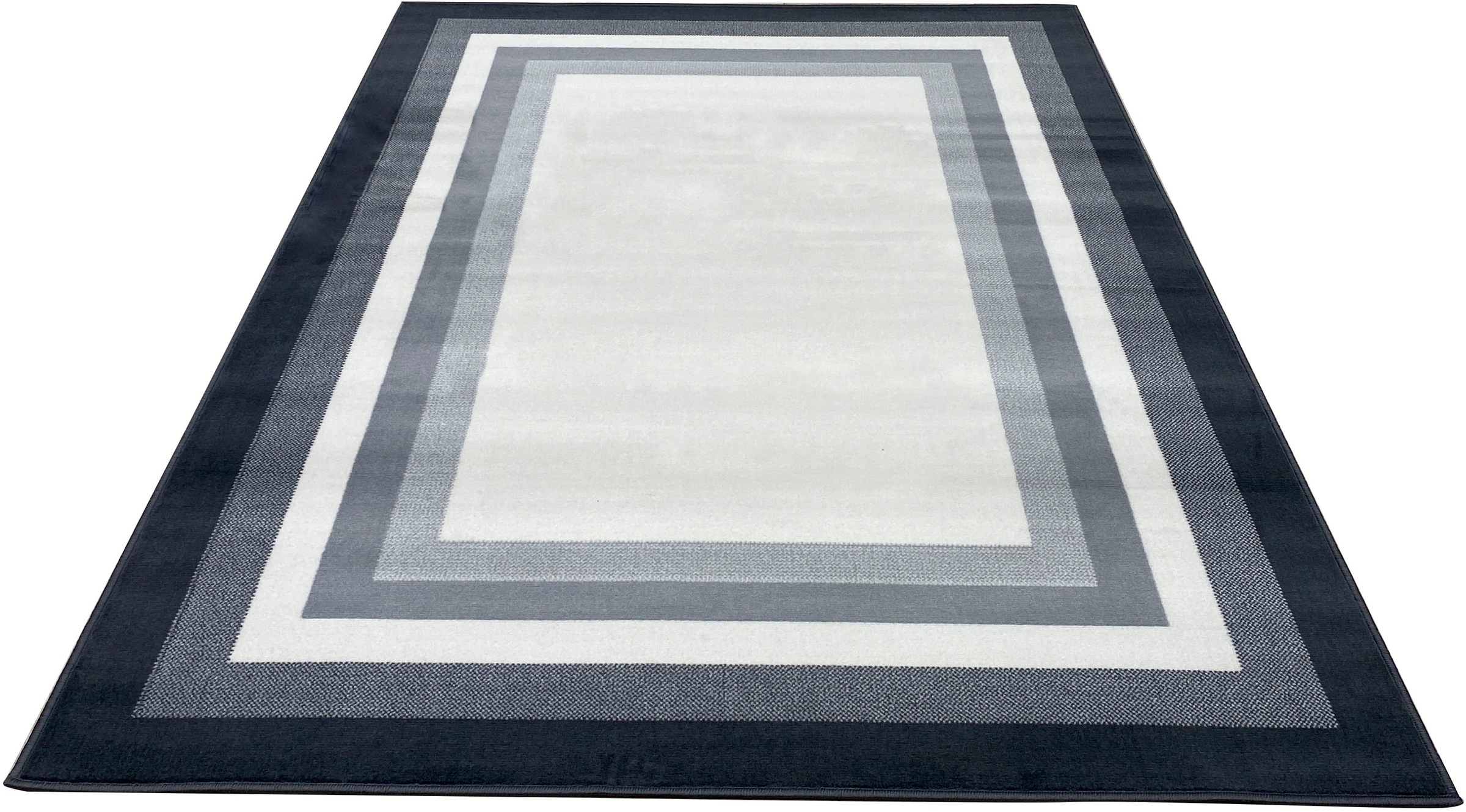 Image of andas Teppich »Noor«, rechteckig, 7 mm Höhe, mit Bordüre, flacher Teppich,Kurzflor, Weich, Pflegeleicht, Elegant, Wohnzimmer Schlafzimmer Esszimmer bei Ackermann Versand Schweiz