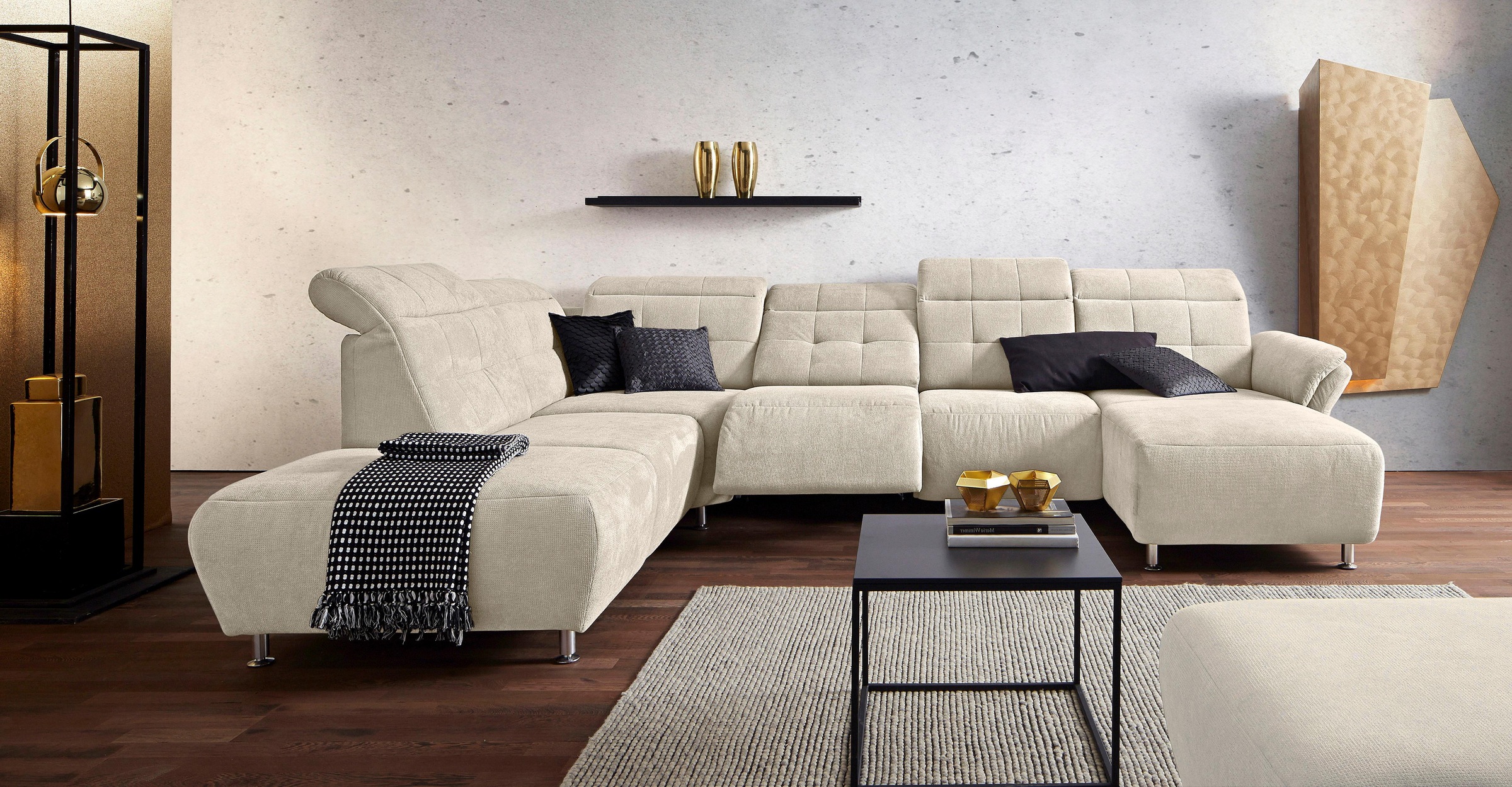 Image of Home affaire Wohnlandschaft "Manhattan U-Form" 2 Sitze mit elektrischer Relaxfunktion, verstellbare Armlehnen