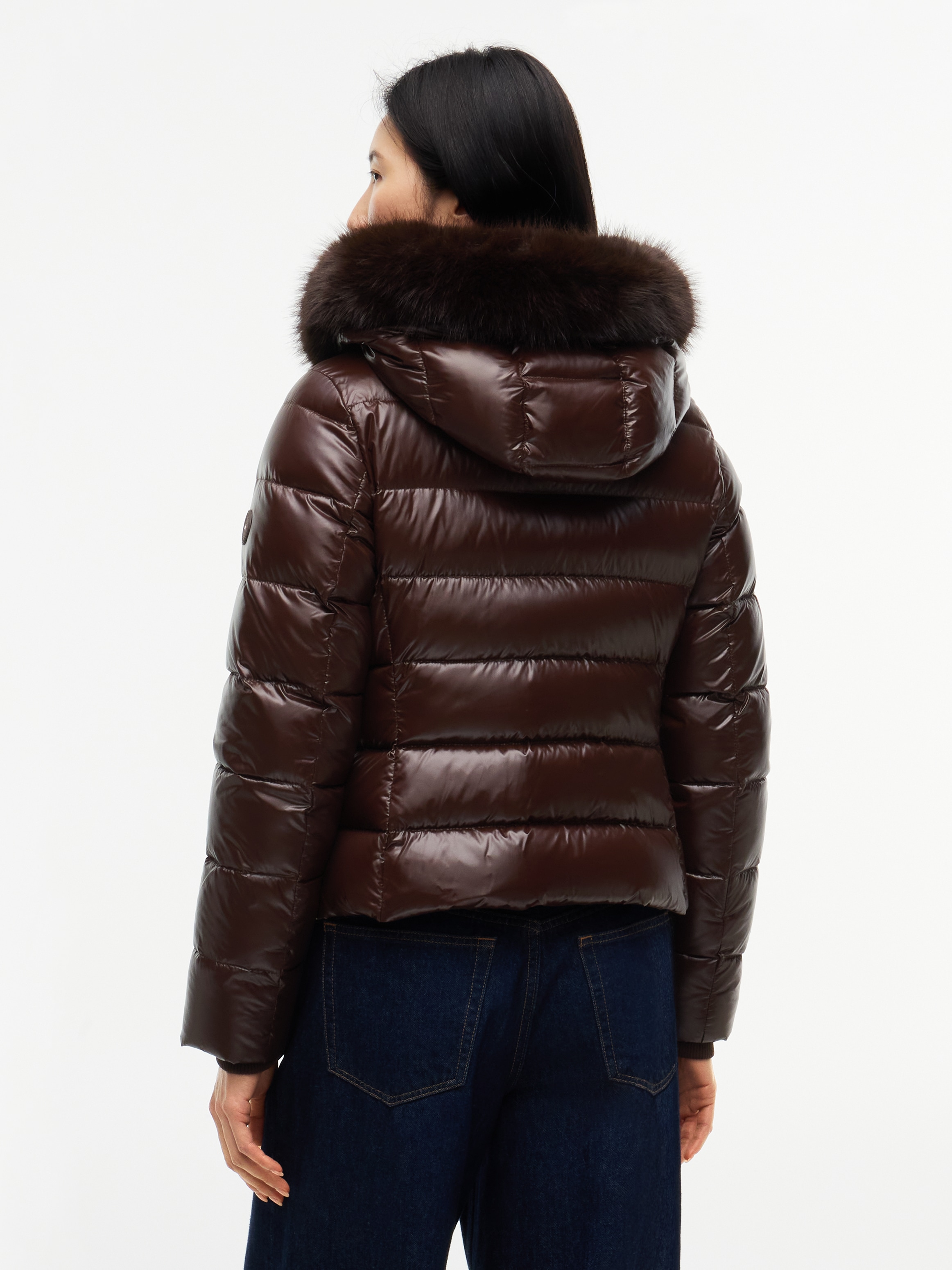 Tommy Hilfiger Veste matelassée »GLOSS DOWN FITTED JACKET« fibre synthétique, aspect légèrement brillant