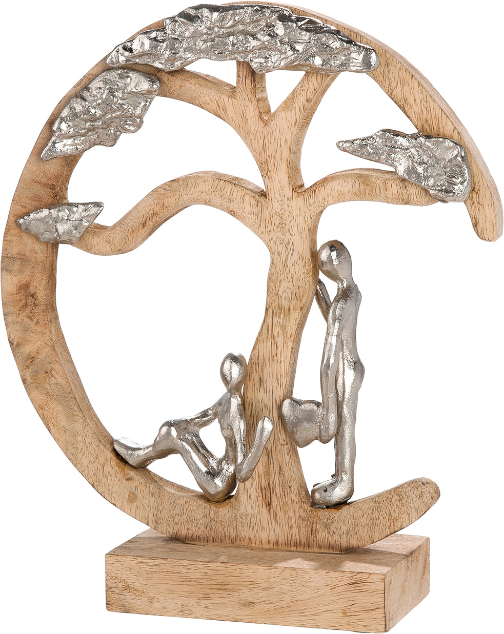 Image of GILDE Skulptur "Skulptur rund Couple under a tree" Paar Romantik Geborgenheit Natur Idylle Zweisamkeit