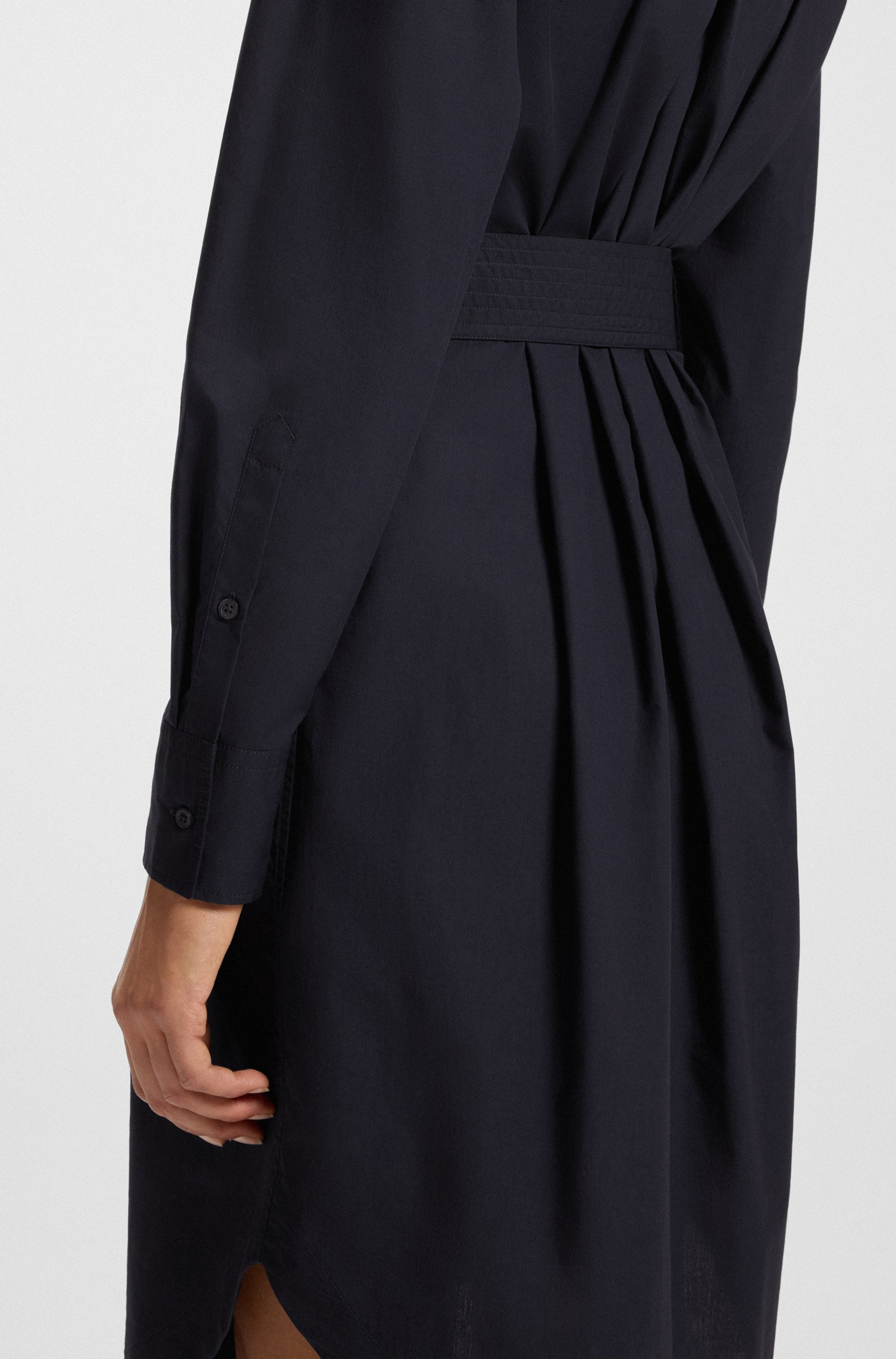 BOSS ORANGE Hemdblusenkleid »Delegant Premium Damenmode«, mit Gürtel mit D-Ring-Schliesse