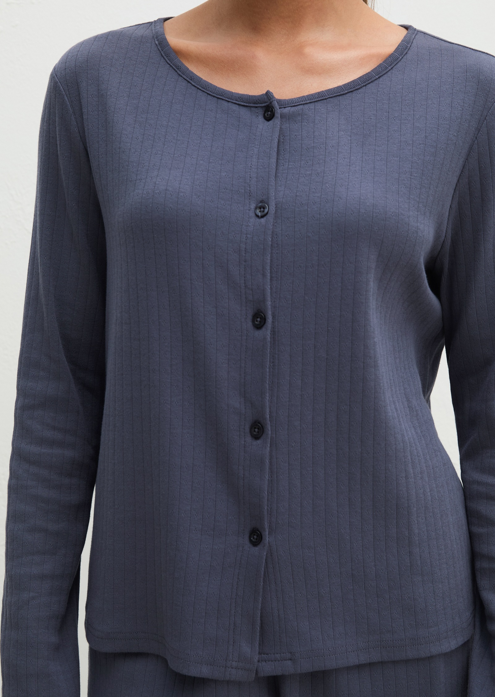 Marc O'Polo Strickjacke bequeme Passform, für Homewear, mit Knopfleiste