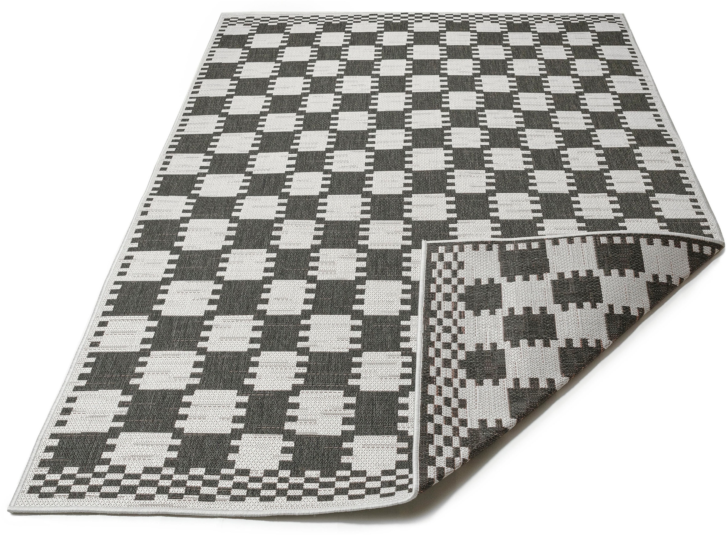Image of DELAVITA Teppich »Lilia«, rechteckig, 7 mm Höhe, In- und Outdoor Teppich, Wendeteppich, Wetterfest & UV-beständig, für Balkon, Terrasse und Wintergarten, besonders flach, auch für Küche oder Esszimmer und Wohnzimmer geeignet bei Ackermann Versand Schweiz