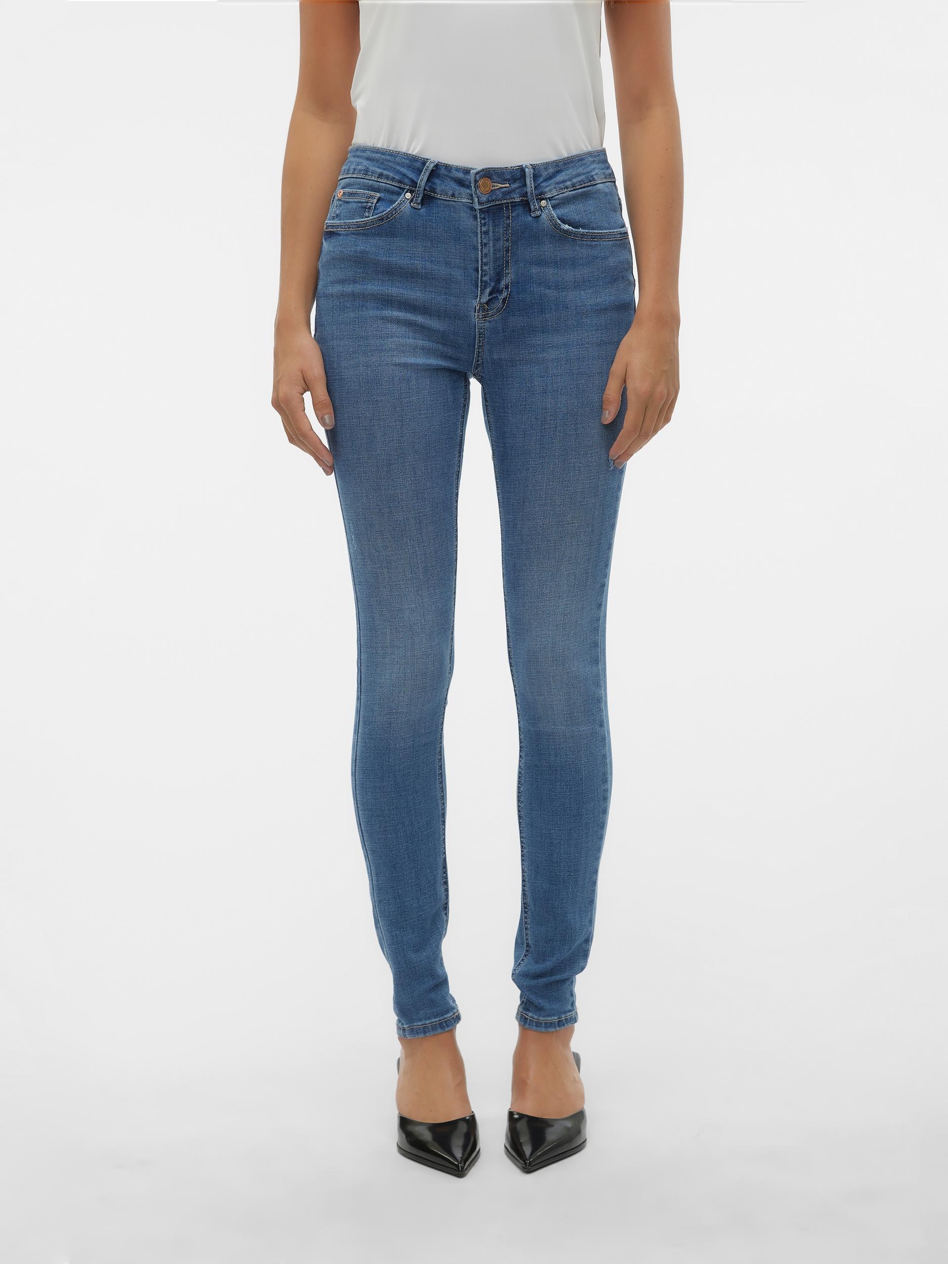 Image of Vero Moda Skinny-fit-Jeans "VMFLASH MR SKINNY JEANS LI347 NOOS" Baumwollmischung mit Stretch, regular waist, skinny fit