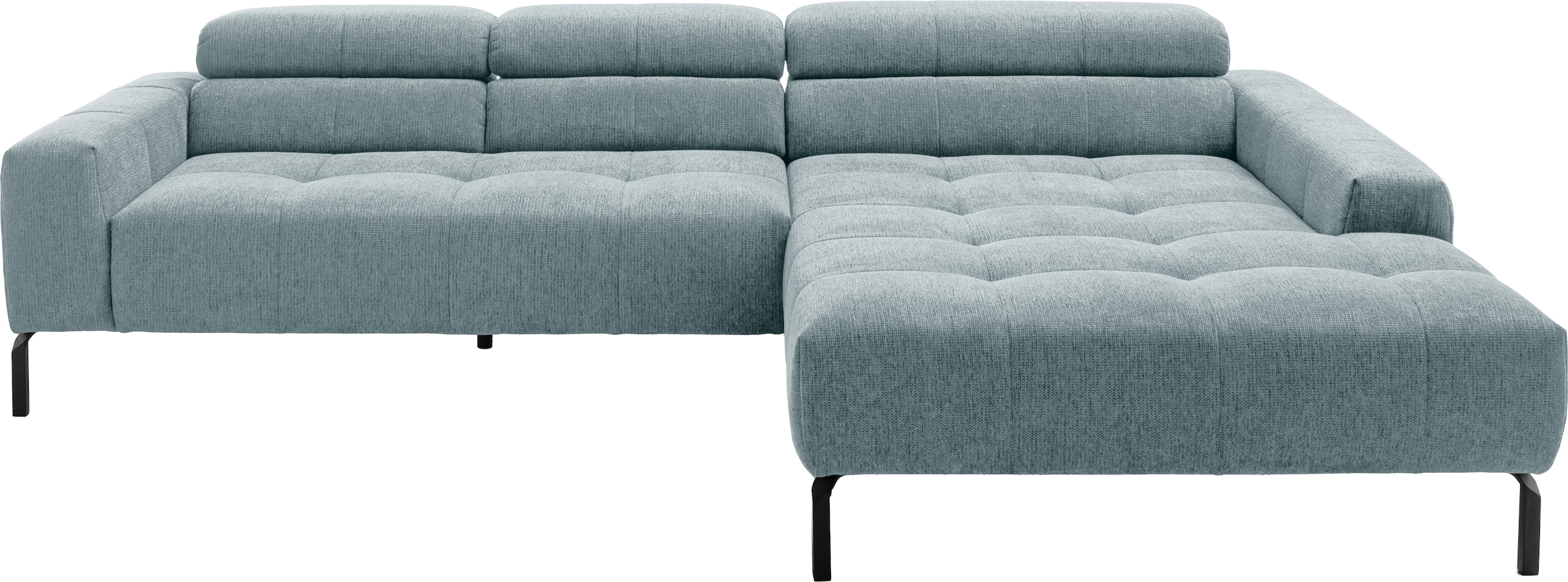 Image of Home affaire Ecksofa "Claya Move, L-Form, Kopf- & Rückenverstellung, Breite 293 cm" Moderne Steppung, weicher Polsteraufbau & saugroboterfreundliche Höhe
