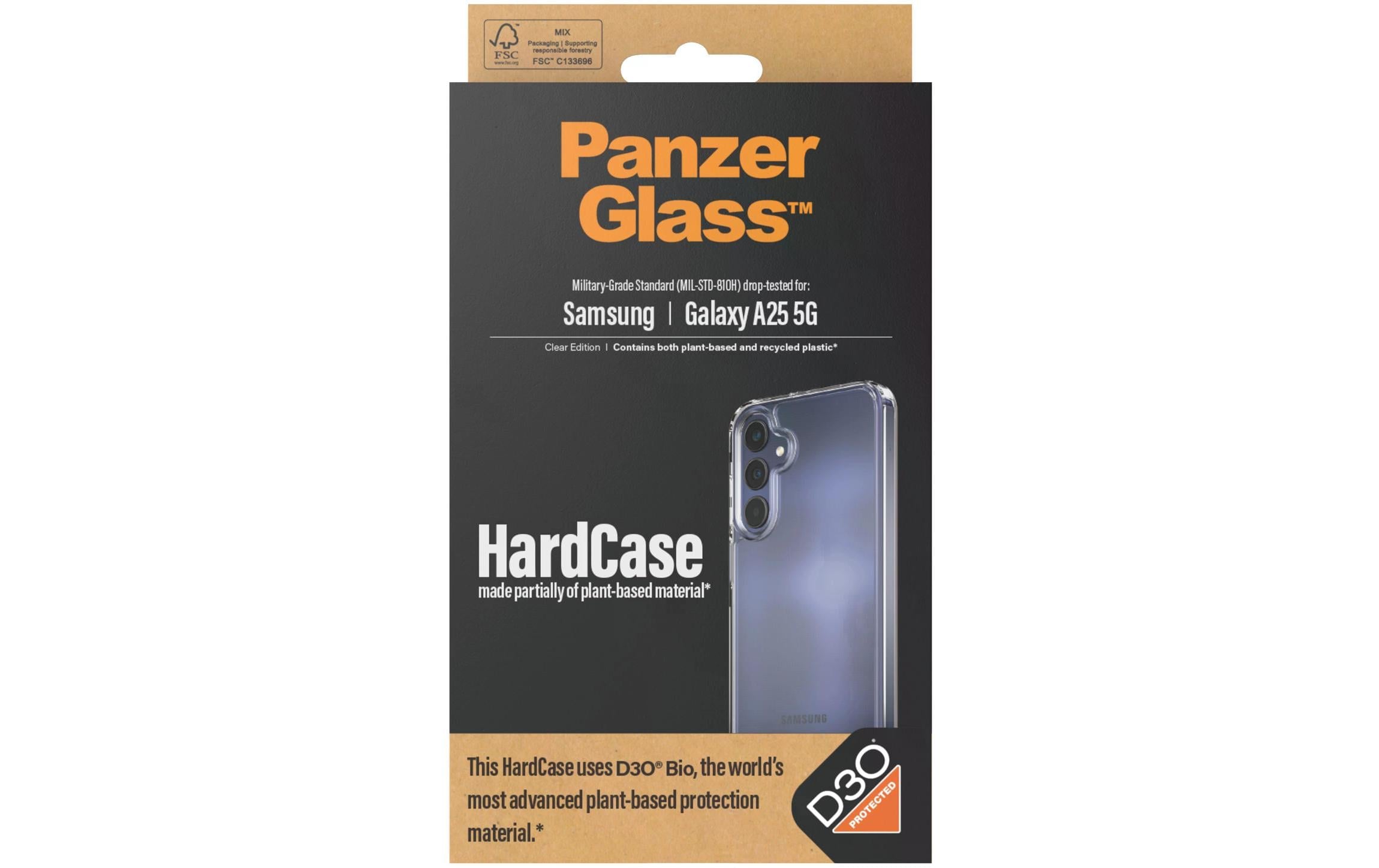 PanzerGlass Couverture arrière »HardCase D3O Galaxy A25 5G Transparent«