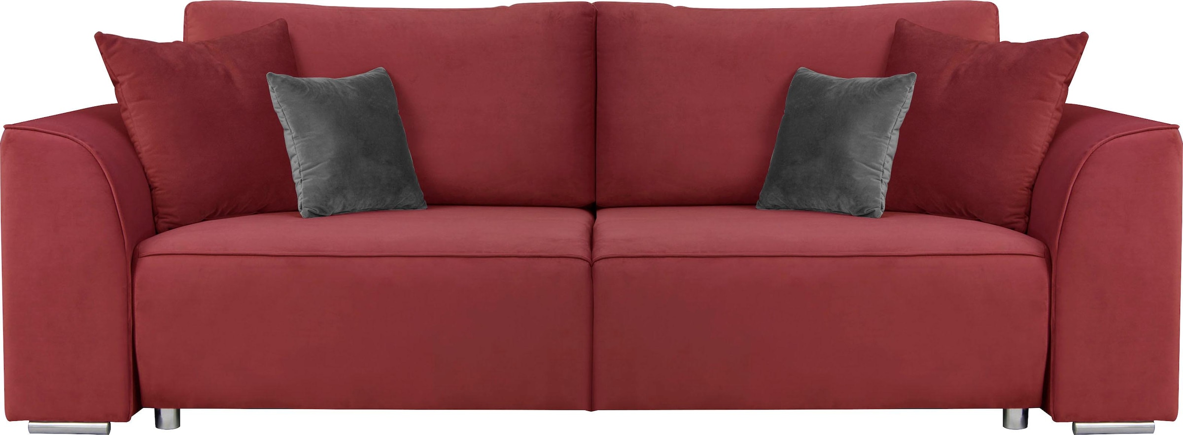 INOSIGN 3-Sitzer Beatrice Schlafsofa, wahlweise auch mit Bettfunktion und Bettkasten, incl. 2 Zierkissen